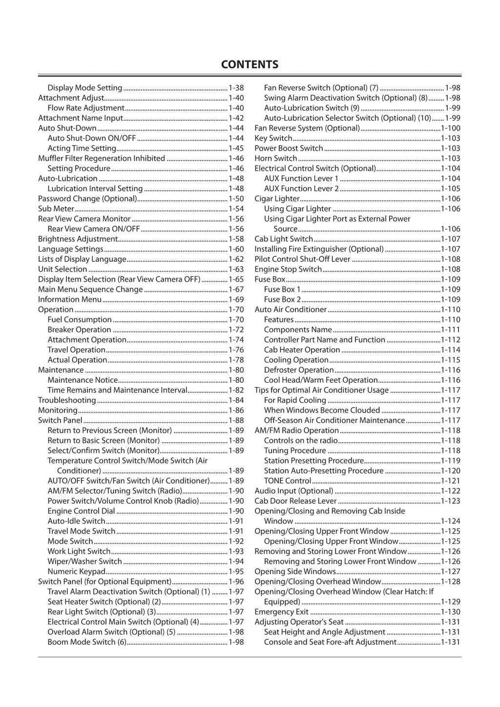 HITACHI ZAXIS ZX 470LC-5B 670LC-5B 870LC-5B EXCAVATOR OPERATORS MANUAL #1