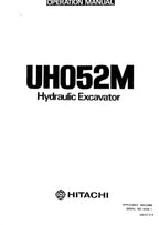 HITACHI UH052M EXCAVATOR OPERATORS MANUAL #1