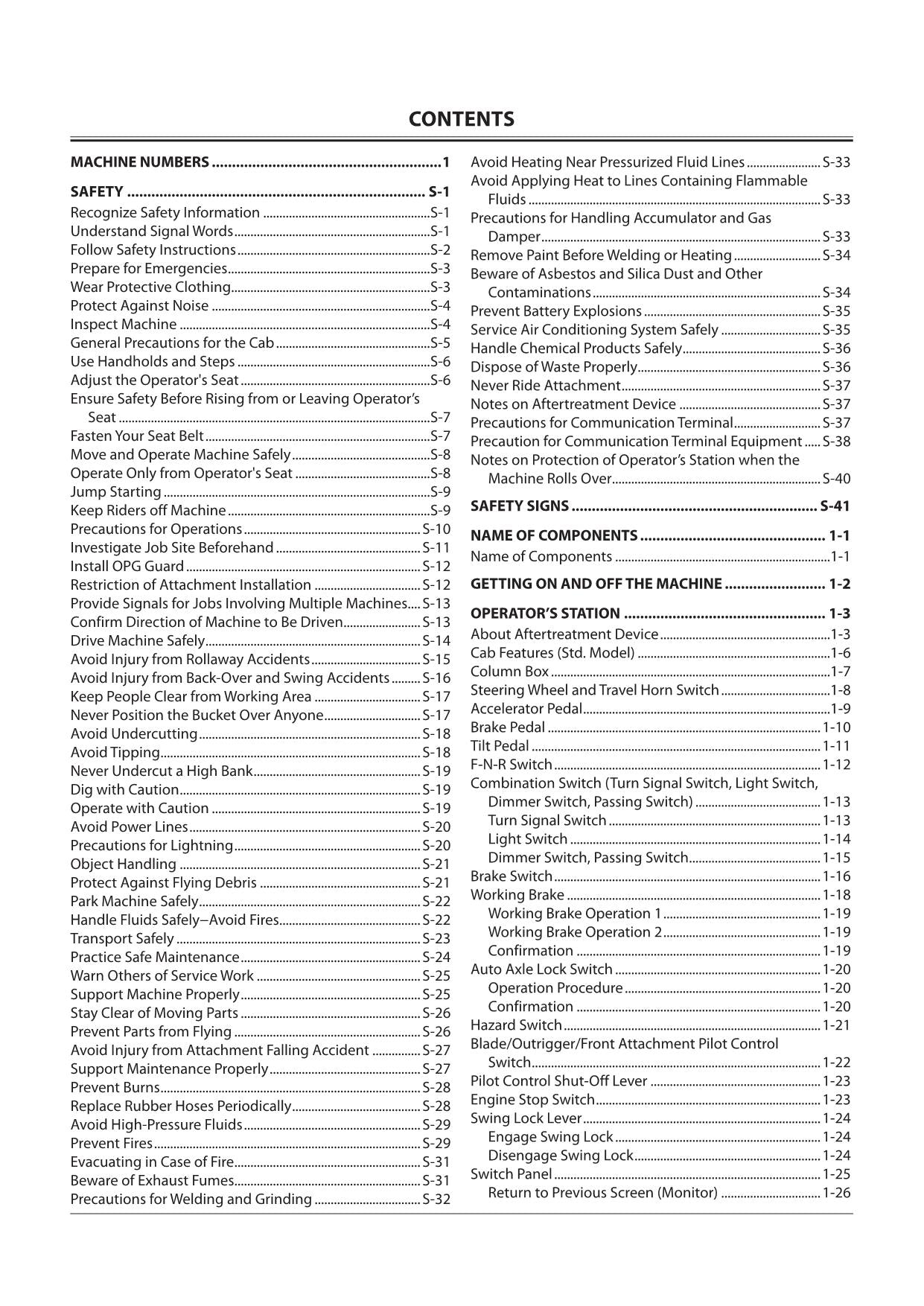 HITACHI ZAXIS ZX 190W-6N EXCAVATOR OPERATORS MANUAL