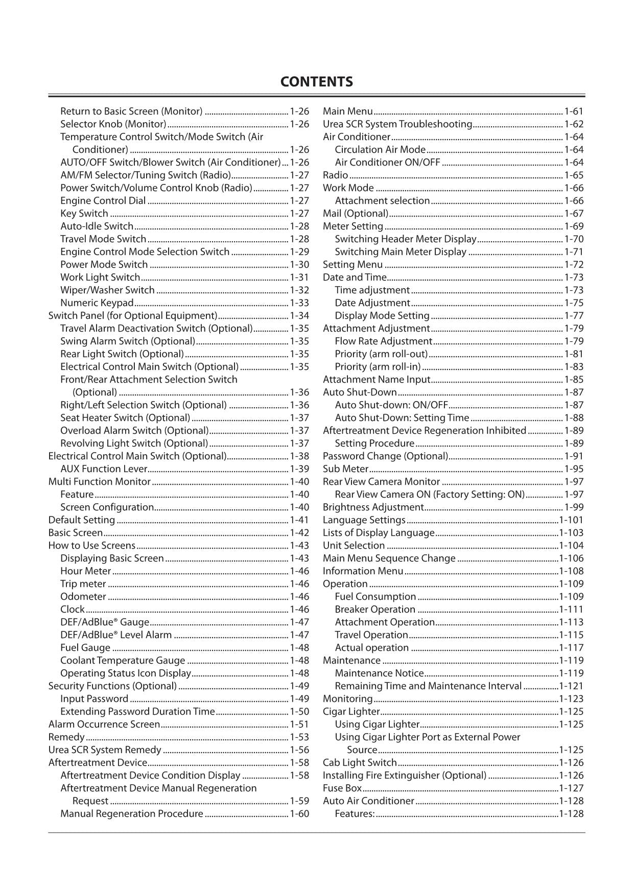 HITACHI ZAXIS ZX 190W-6N EXCAVATOR OPERATORS MANUAL