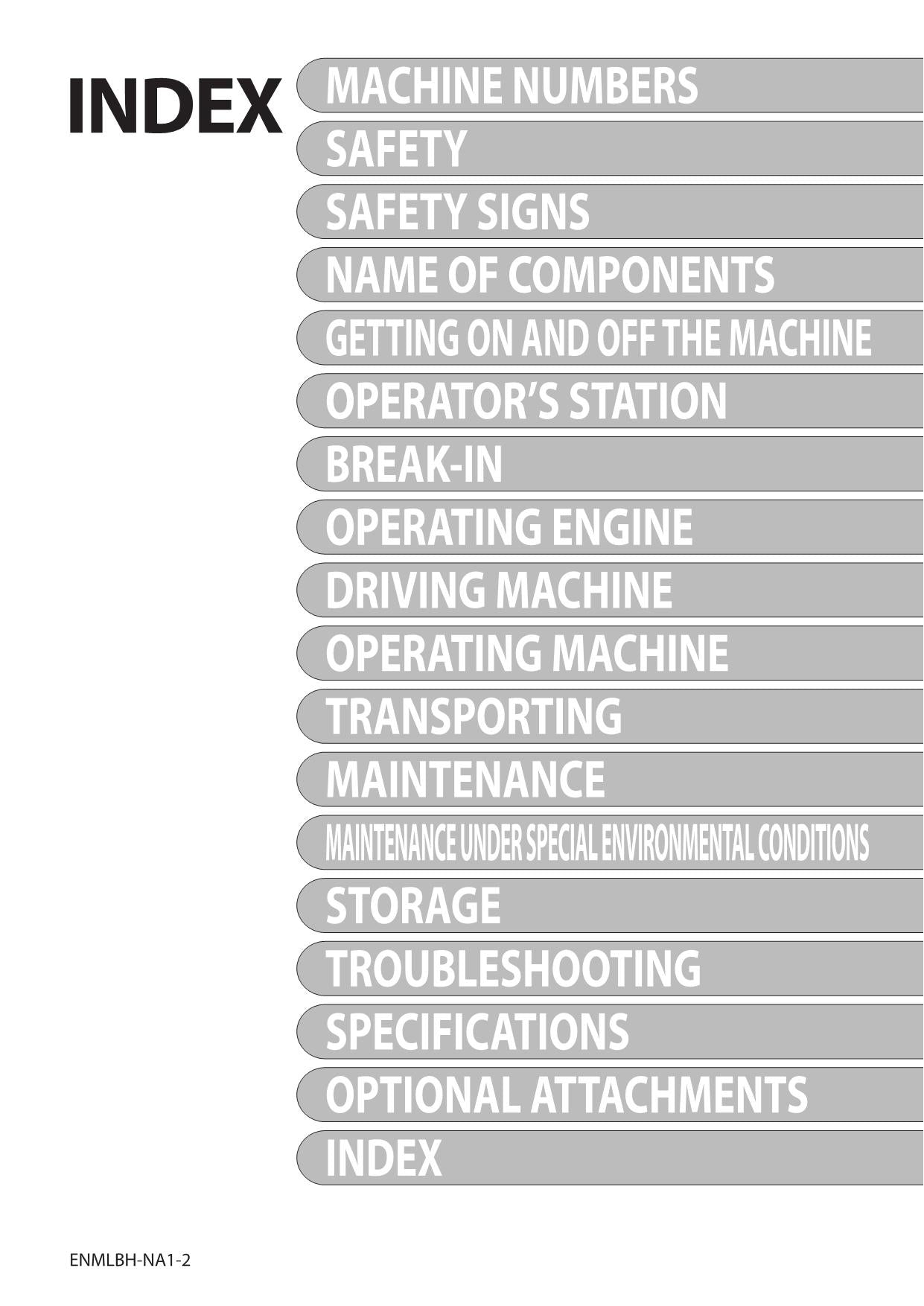 HITACHI ZAXIS ZX 190W-6N EXCAVATOR OPERATORS MANUAL