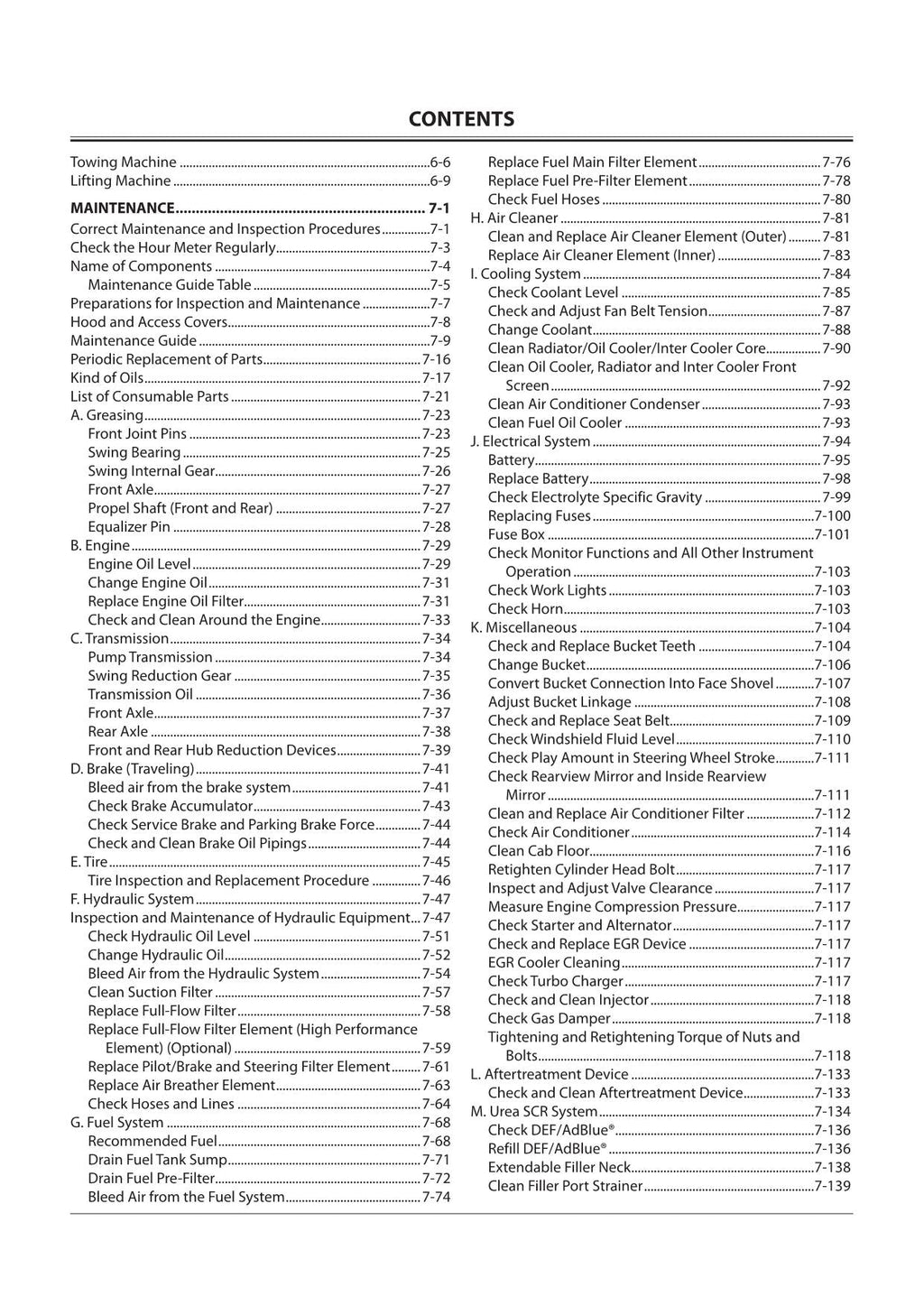 HITACHI ZAXIS ZX 190W-6N EXCAVATOR OPERATORS MANUAL