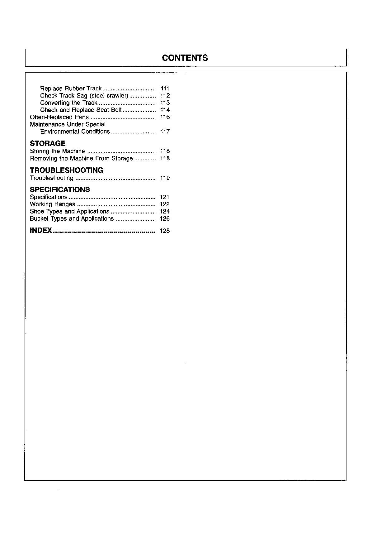 HITACHI EX33U EXCAVATOR OPERATORS MANUAL