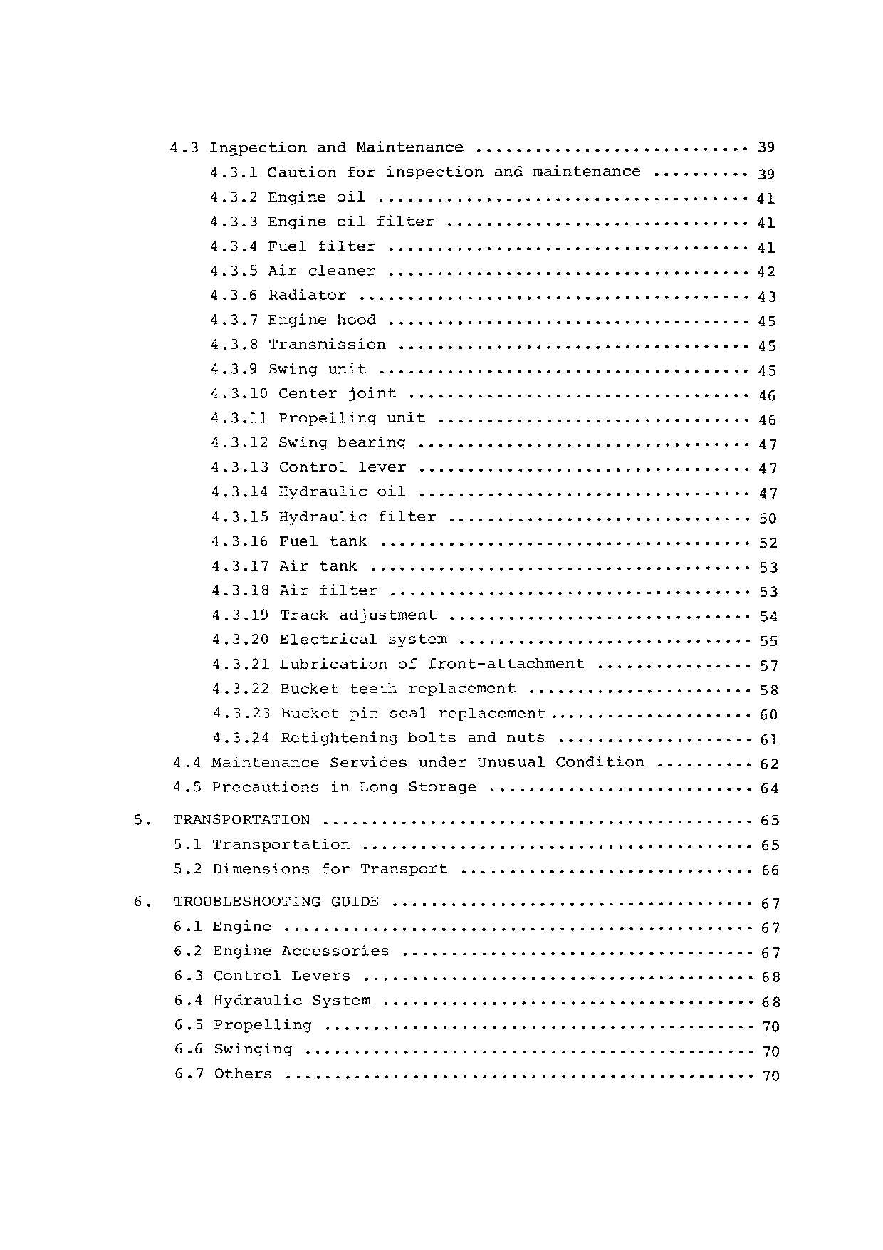 HITACHI UH082 EXCAVATOR OPERATORS MANUAL