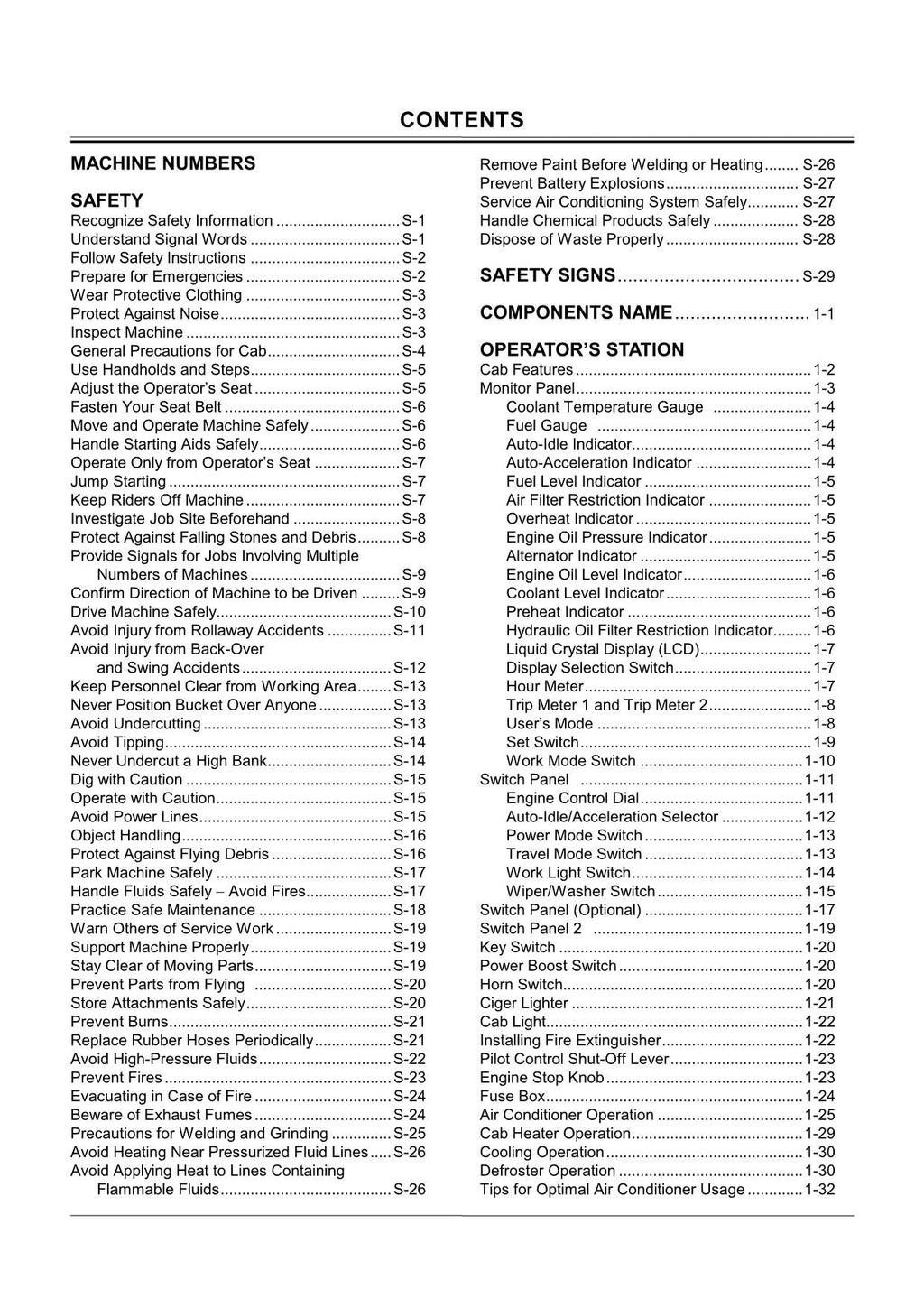 HITACHI ZAXIS ZX 350K 350LCK EXCAVATOR OPERATORS MANUAL