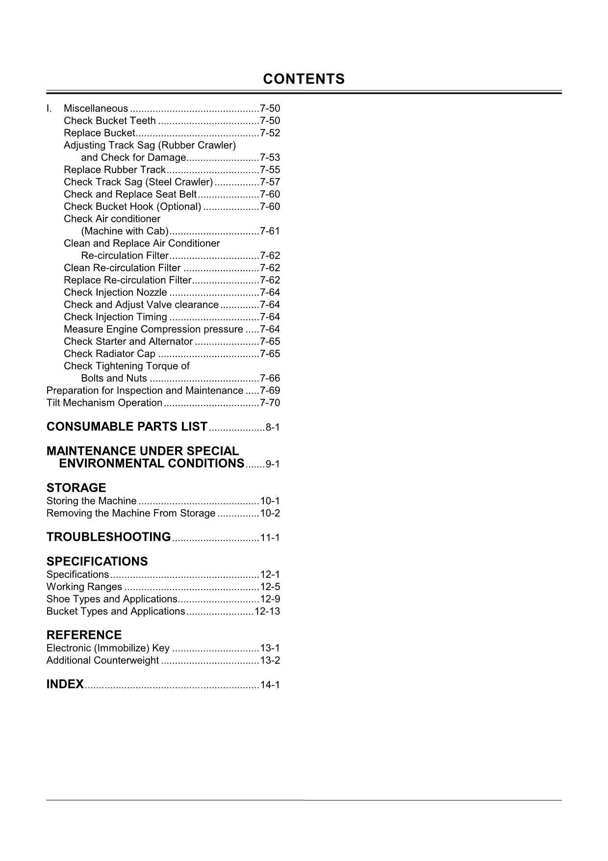 HITACHI ZAXIS ZX 30U-2 35U-2 40U-2 50U-2 EXCAVATOR OPERATORS MANUAL