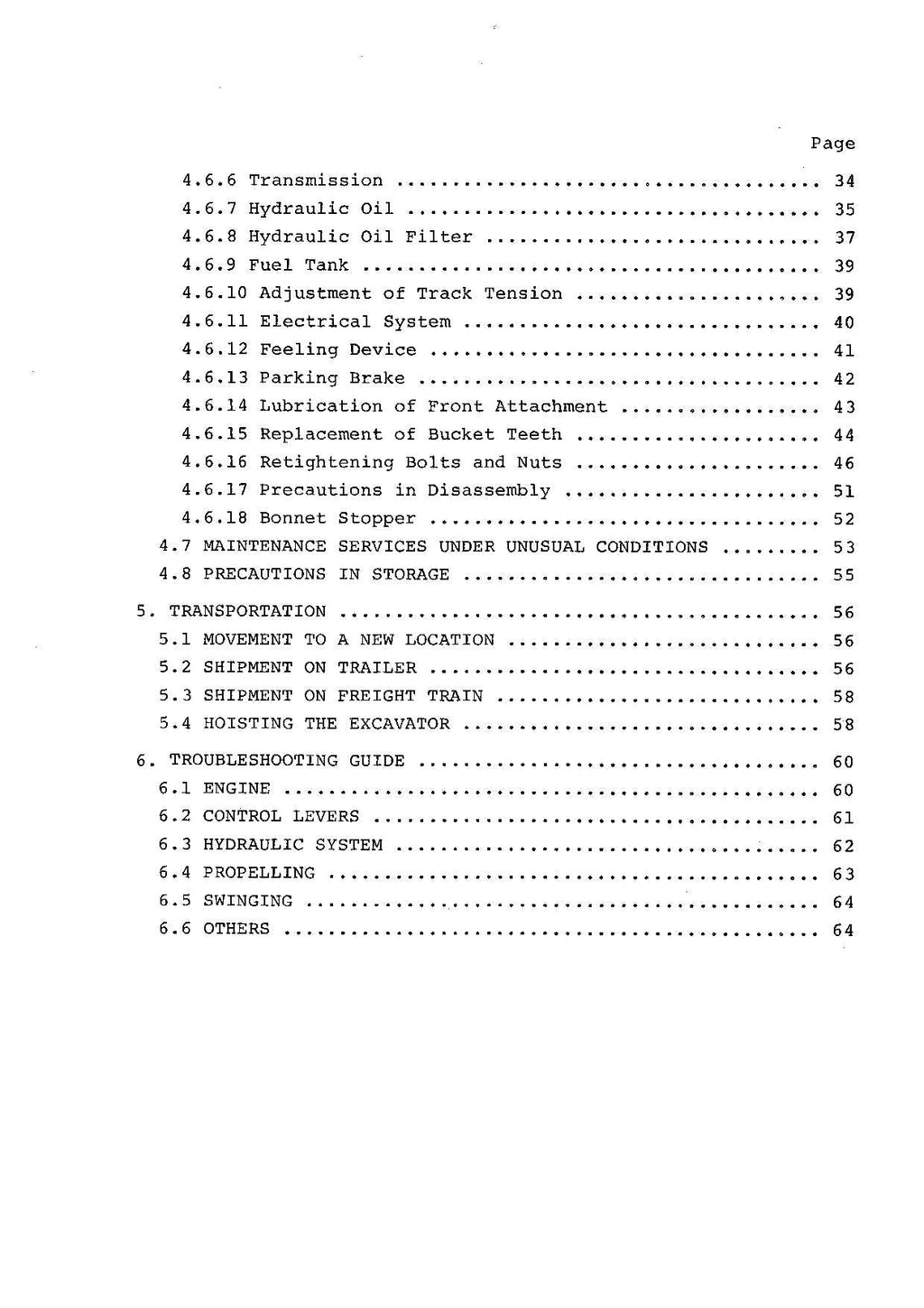 HITACHI UH02 EXCAVATOR OPERATORS MANUAL