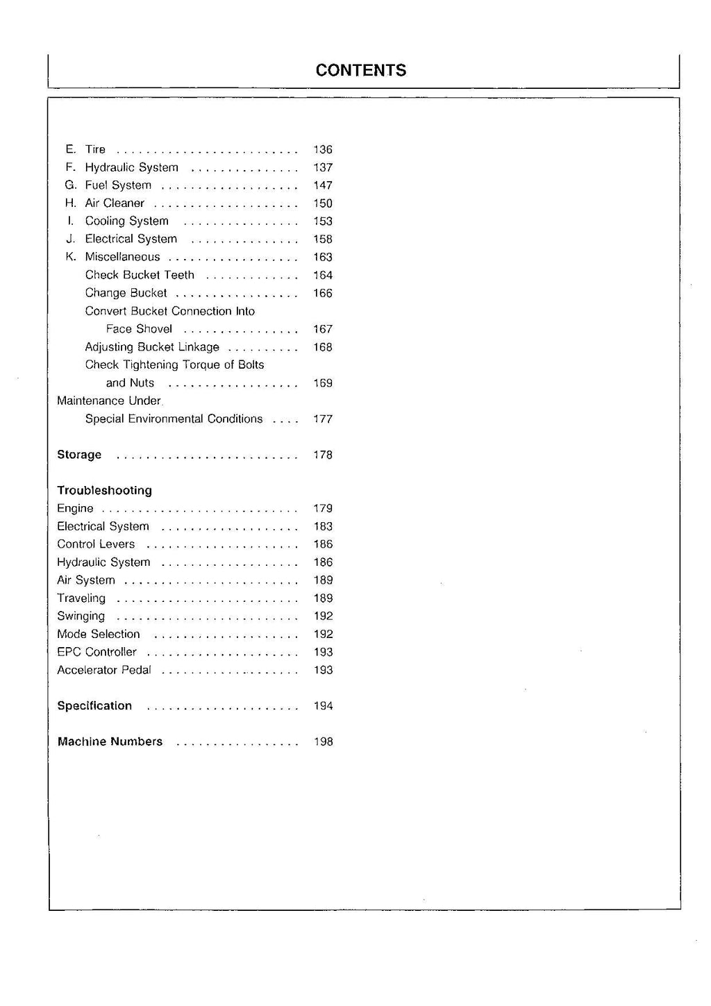 HITACHI EX60WD-2 EXCAVATOR OPERATORS MANUAL