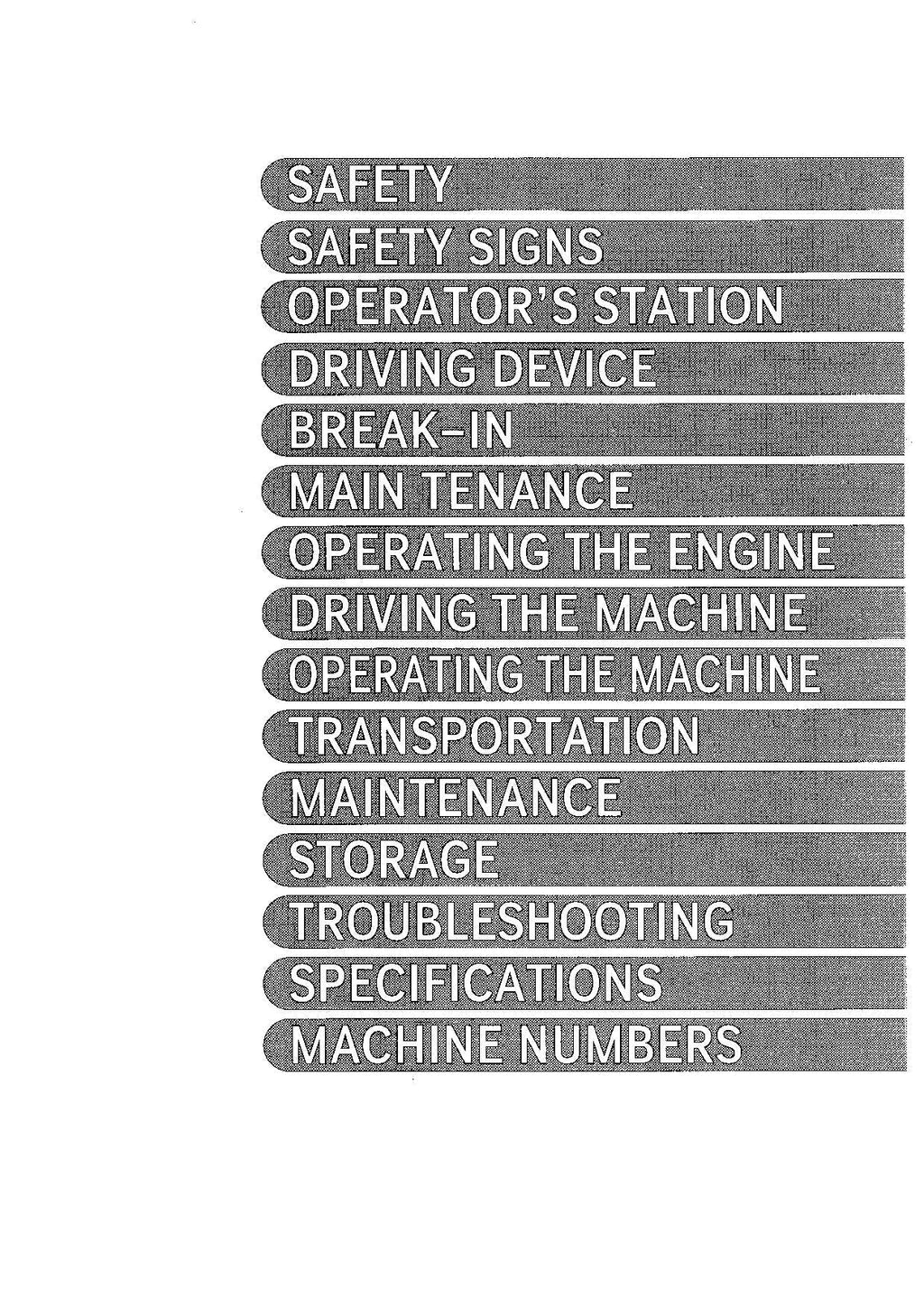 HITACHI EX100WD-3C EXCAVATOR OPERATORS MANUAL