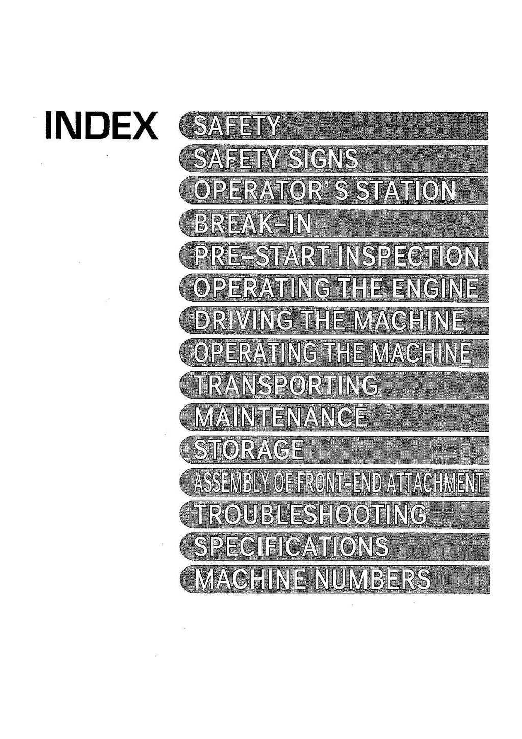 HITACHI EX120-2 EXCAVATOR OPERATORS MANUAL