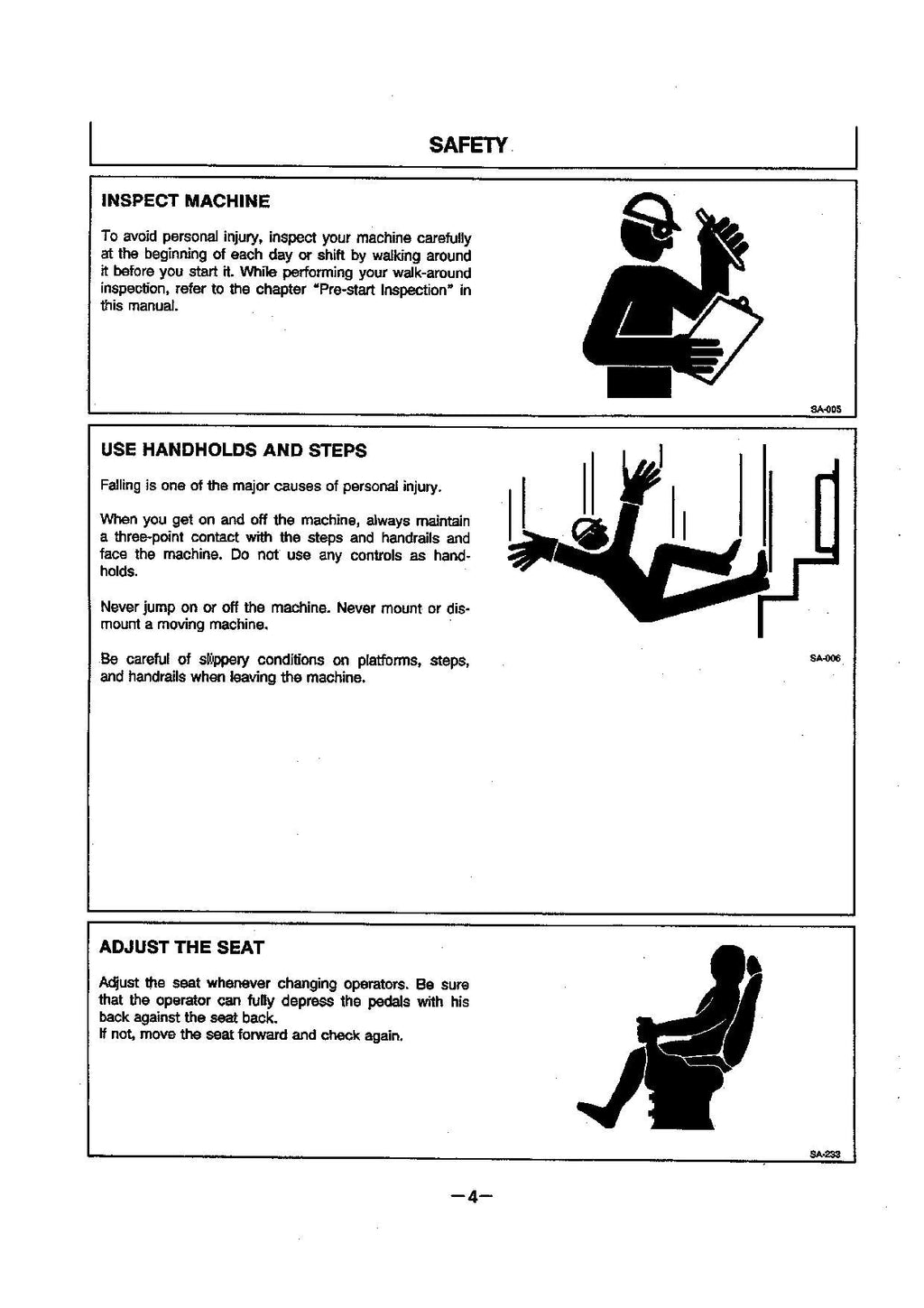 HITACHI EX120-2 EXCAVATOR OPERATORS MANUAL