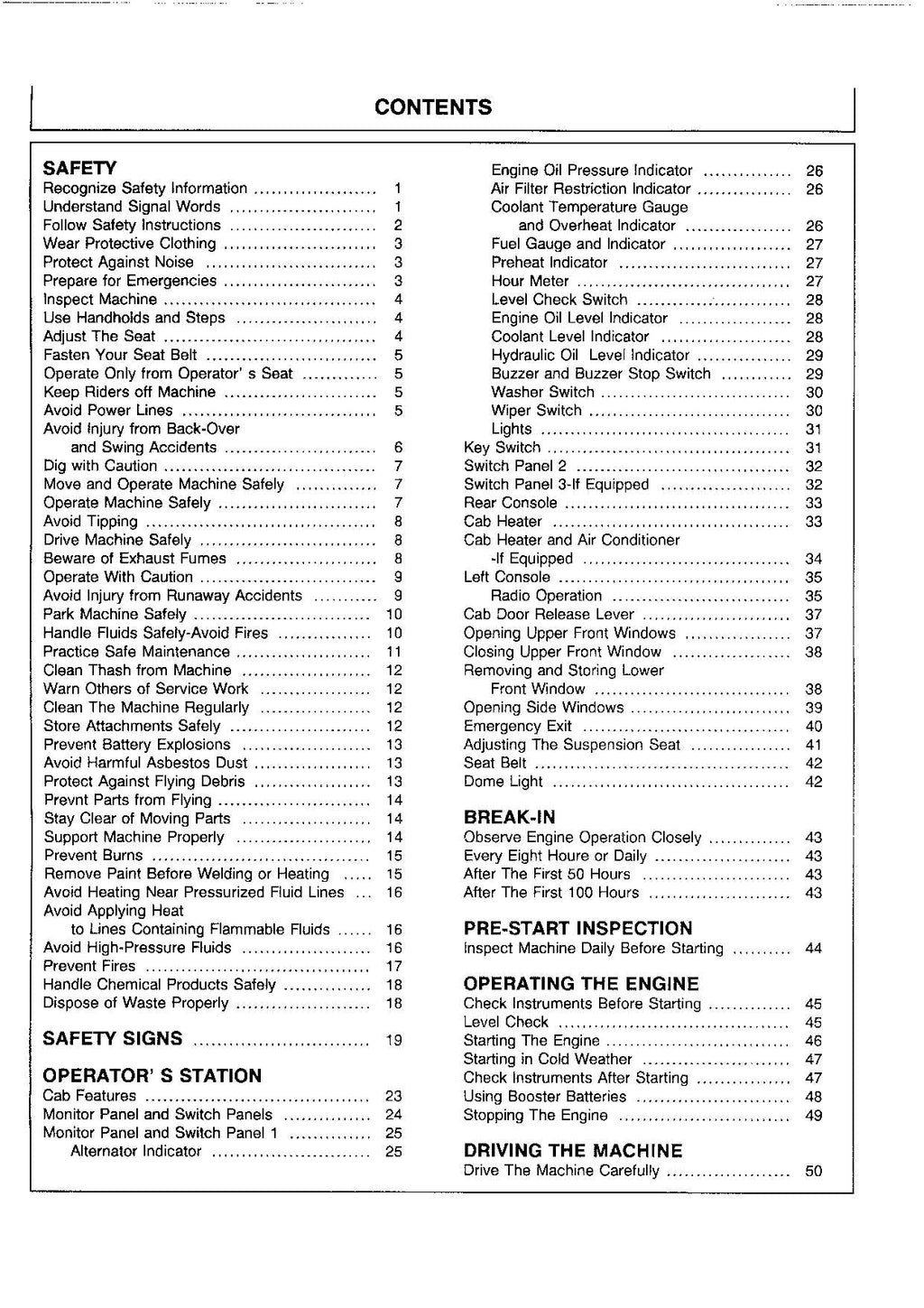HITACHI EX100-3 EX100M-3 EX120-3 EXCAVATOR OPERATORS MANUAL #2