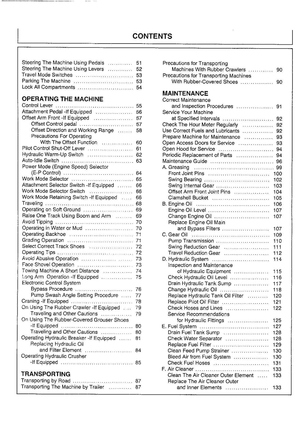 HITACHI EX100-3 EX100M-3 EX120-3 EXCAVATOR OPERATORS MANUAL #2