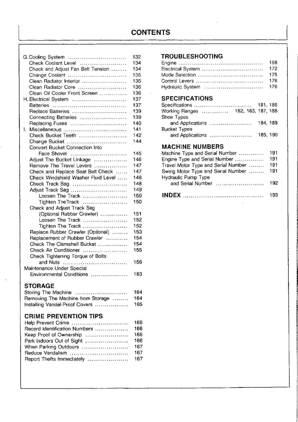 HITACHI EX100-3 EX100M-3 EXCAVATOR OPERATORS MANUAL