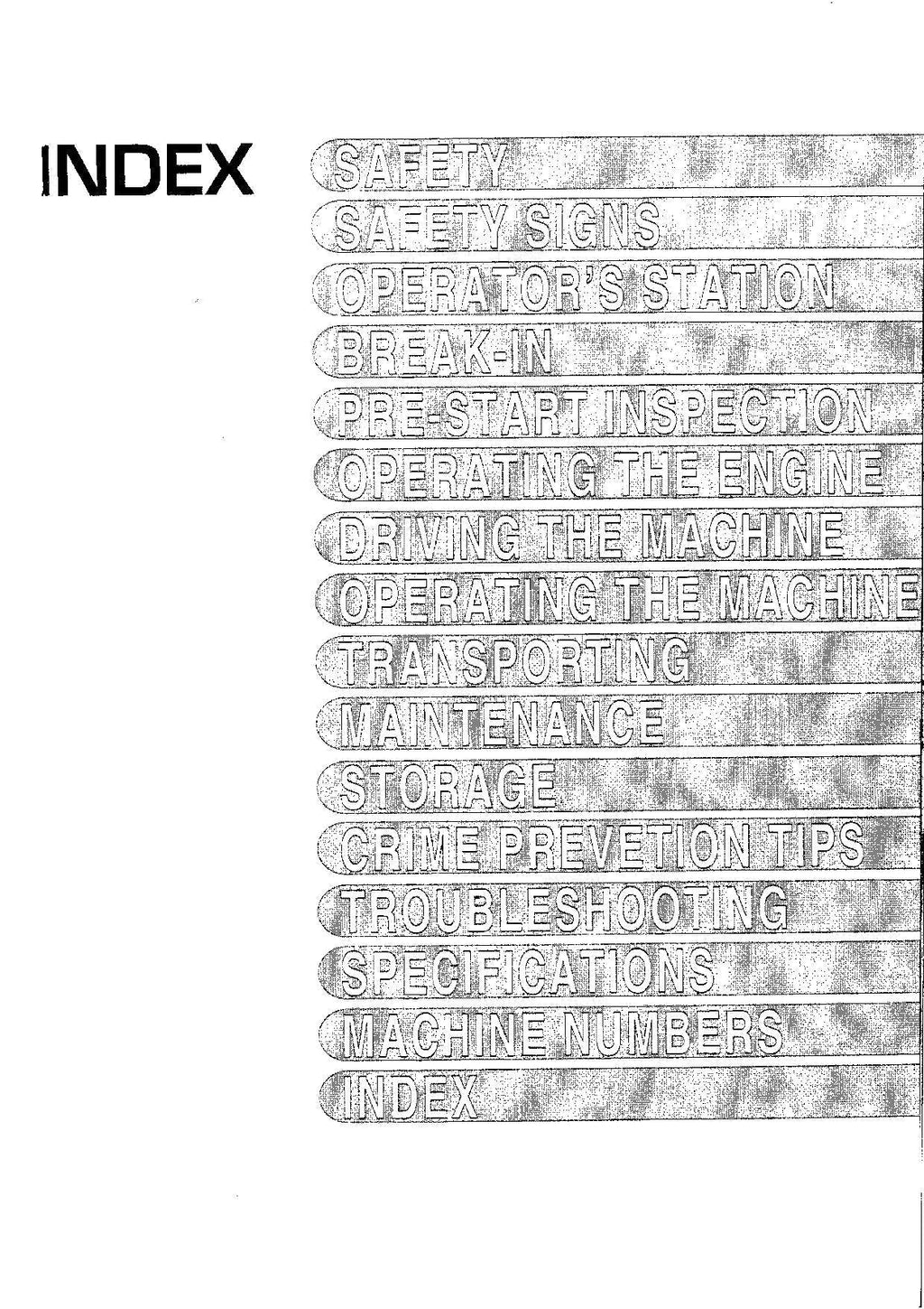 HITACHI EX100-3 EX100M-3 EXCAVATOR OPERATORS MANUAL