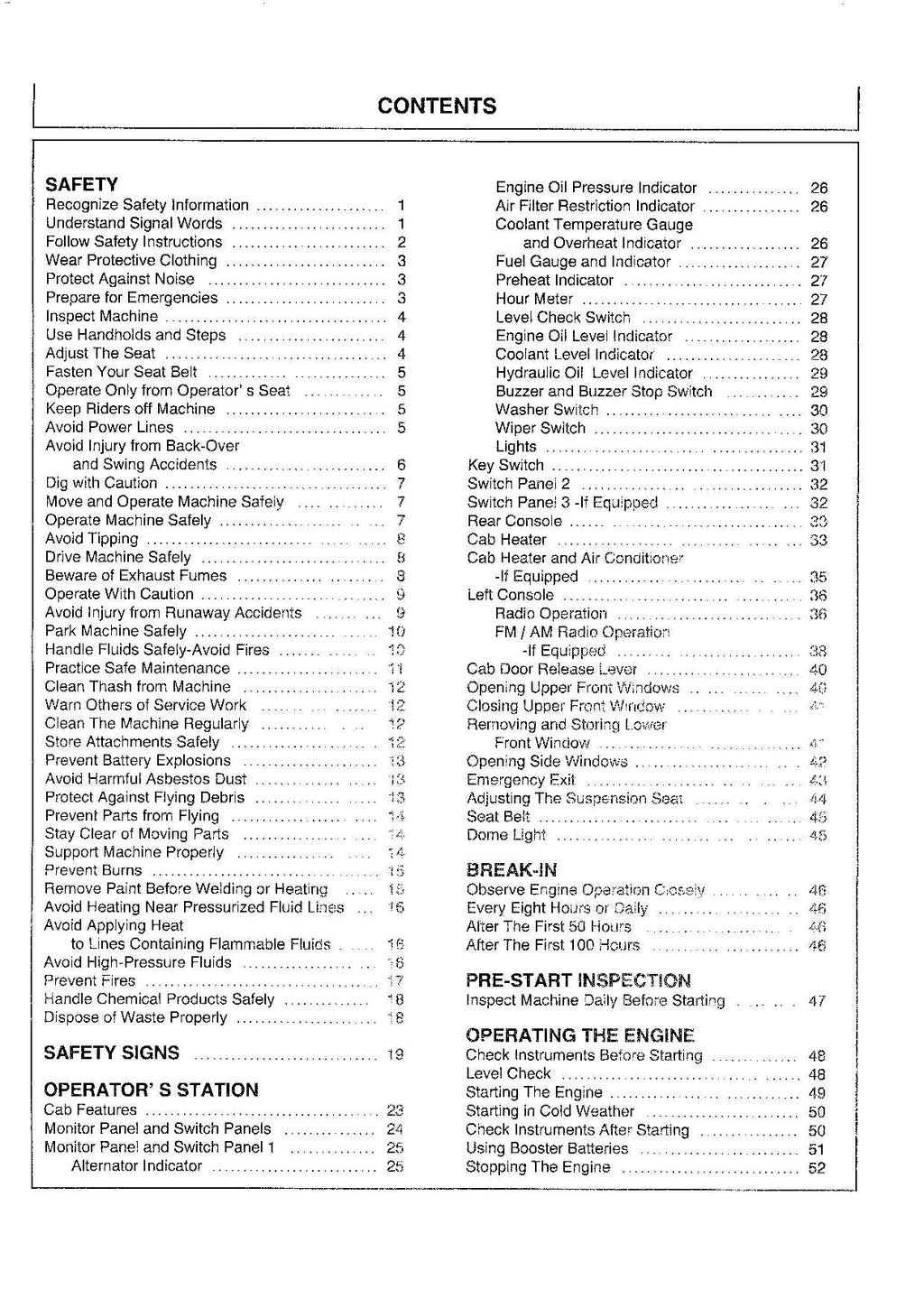 HITACHI EX200-3 EX200LC-3 EX200H-3 EXCAVATOR OPERATORS MANUAL