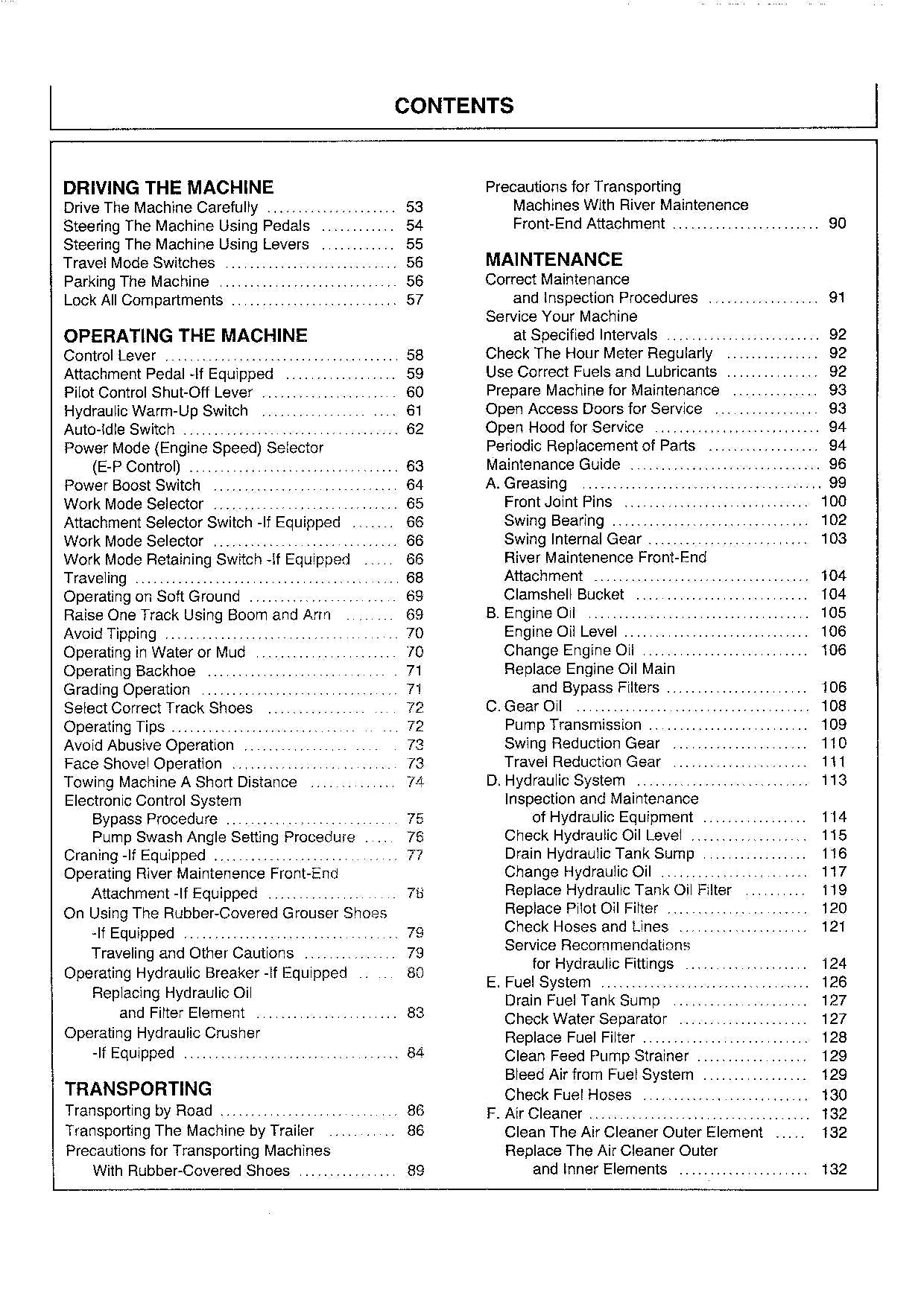 HITACHI EX200-3 EX200LC-3 EX200H-3 EXCAVATOR OPERATORS MANUAL