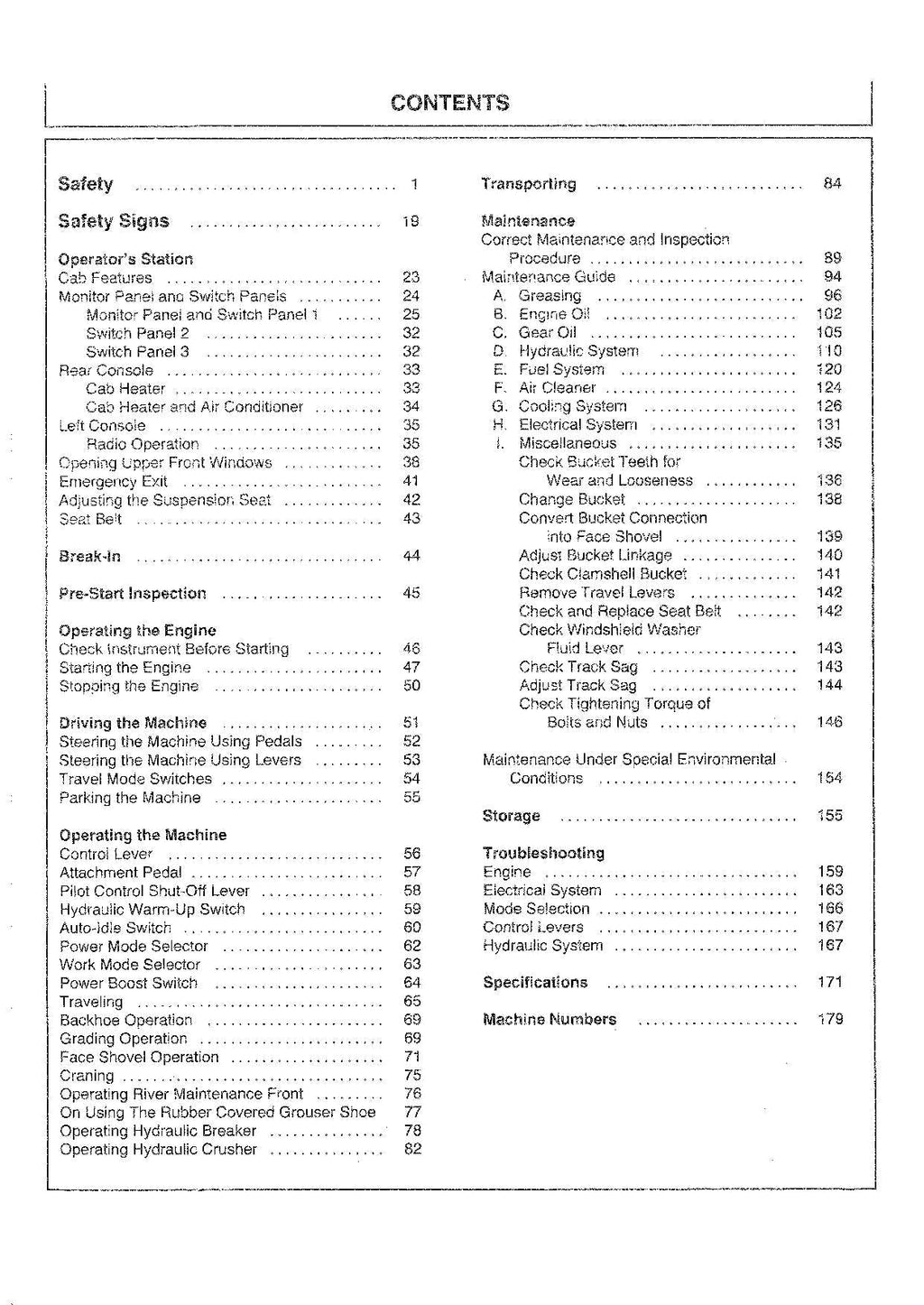 HITACHI EX200-3 EX200LC-3 EXCAVATOR OPERATORS MANUAL #2