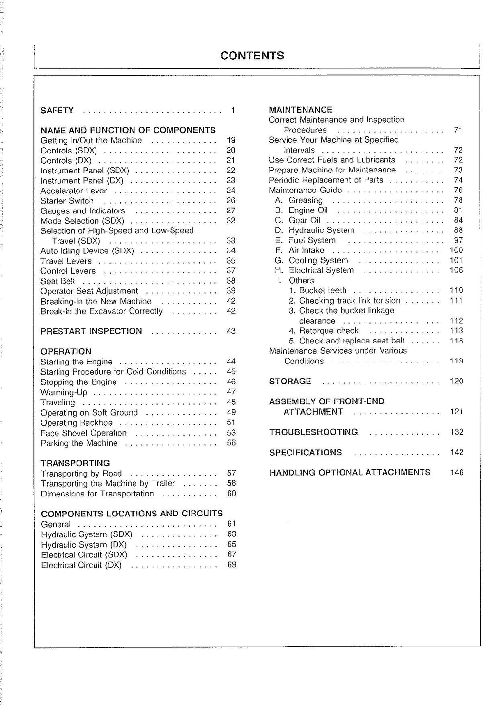 HITACHI EX270 EX270LC EXCAVATOR OPERATORS MANUAL