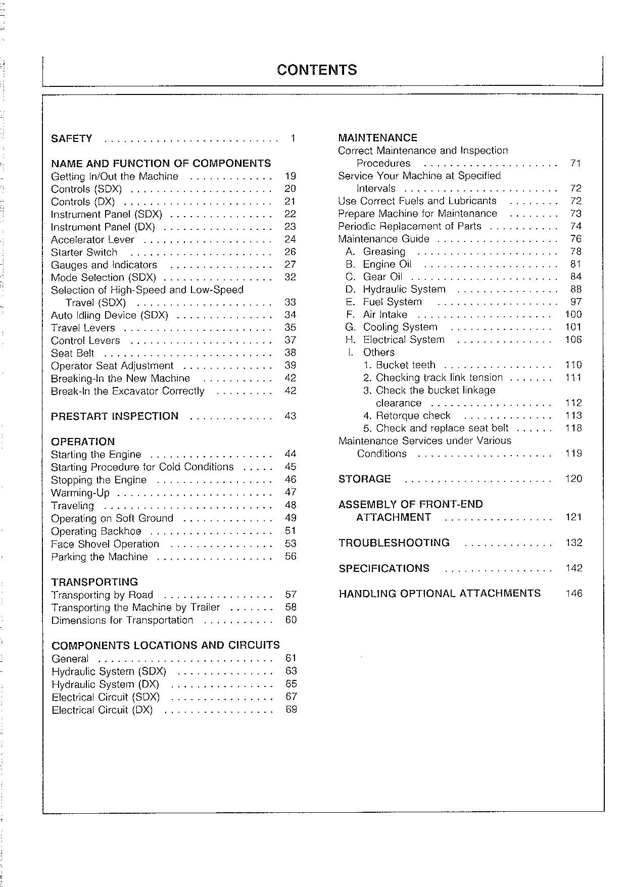 HITACHI EX270 EX270LC EXCAVATOR OPERATORS MANUAL