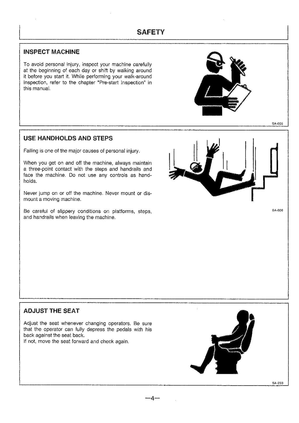 HITACHI EX220-3 EX220LC-3 EXCAVATOR OPERATORS MANUAL