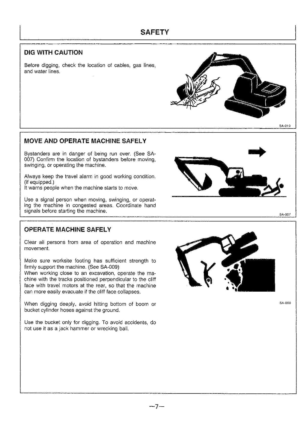 HITACHI EX220-3 EX220LC-3 EXCAVATOR OPERATORS MANUAL