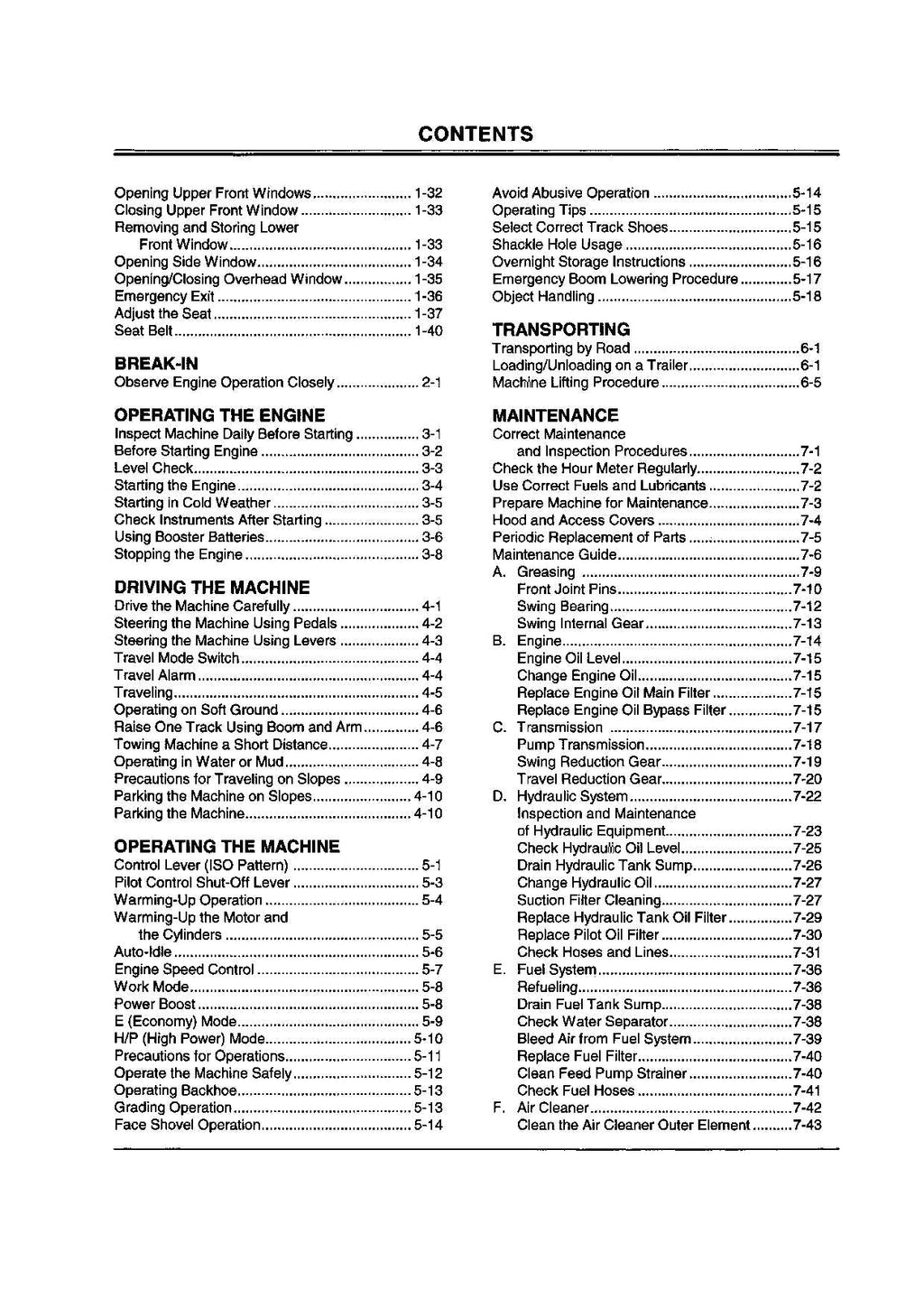 HITACHI EX270LC-5 EXCAVATOR OPERATORS MANUAL #2