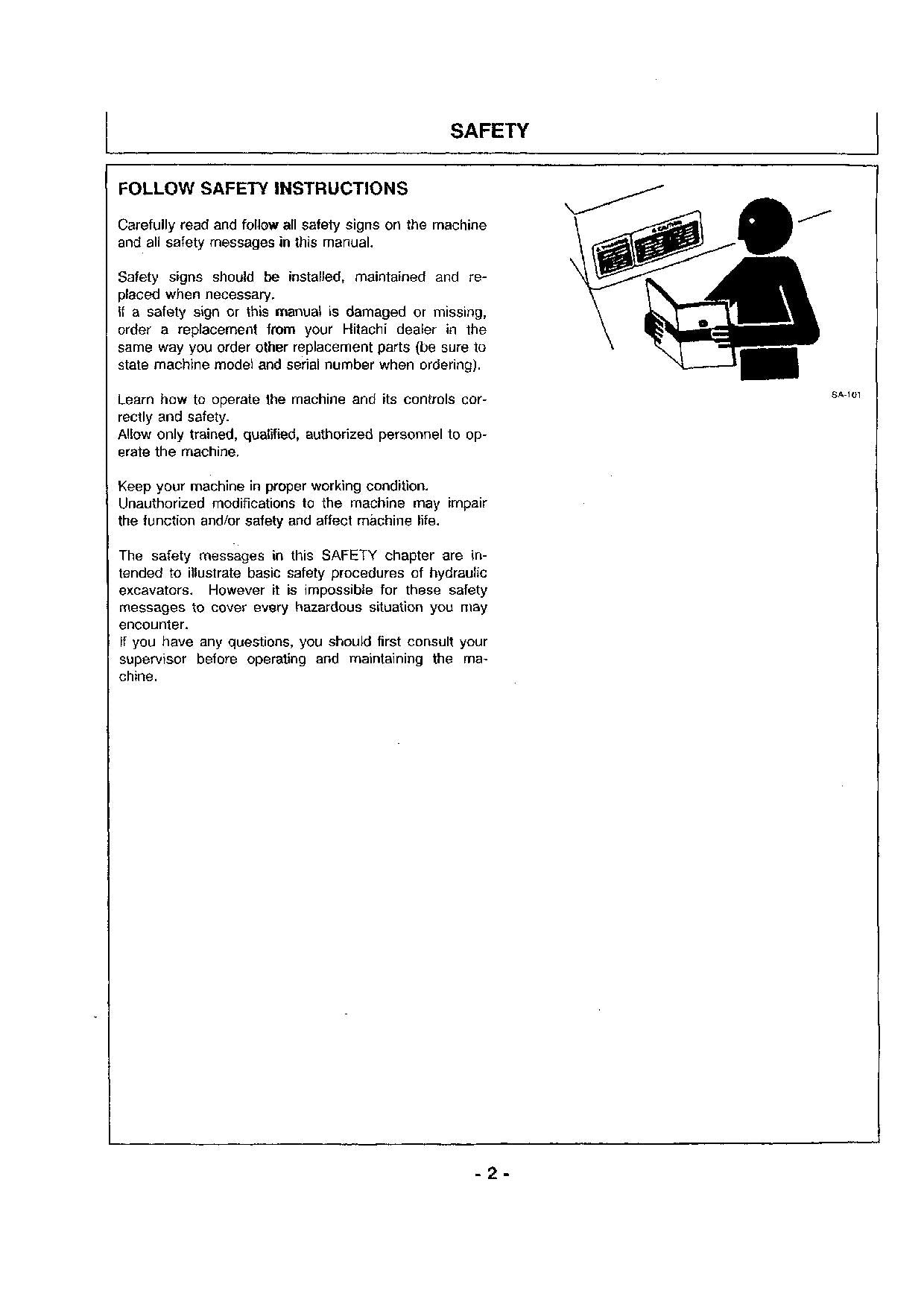 HITACHI EX300-2 EX300LC-2 EX300H-2 EX300LCH-2 EXCAVATOR OPERATORS MANUAL #2