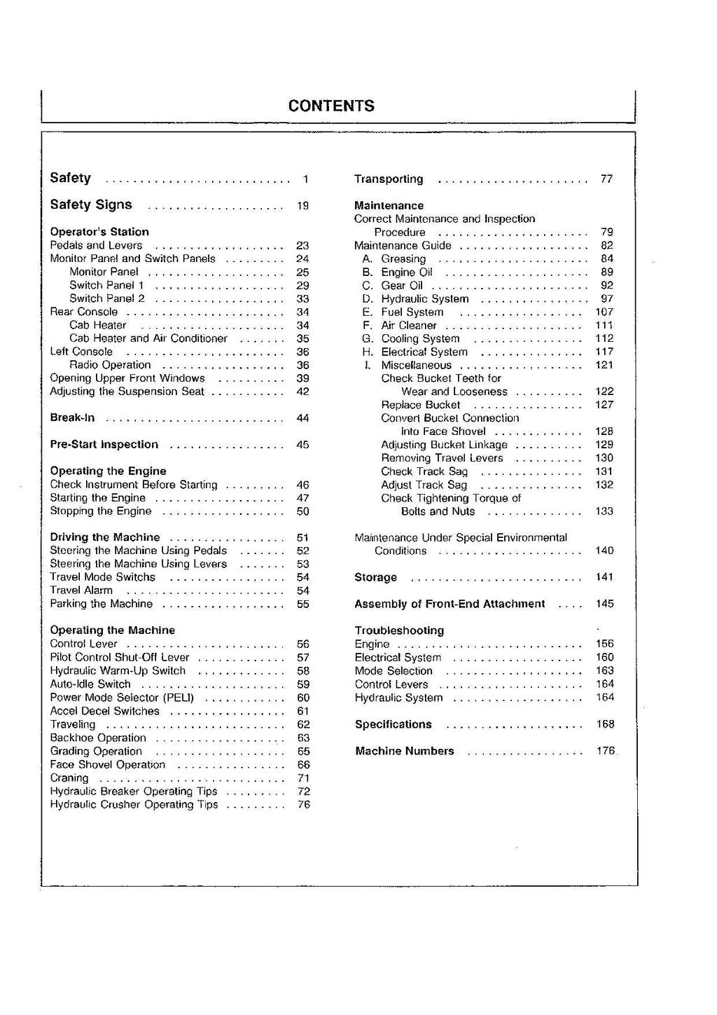 HITACHI EX300-2 EX300LC-2 EX300H-2 EX300LCH-2 EXCAVATOR OPERATORS MANUAL #2