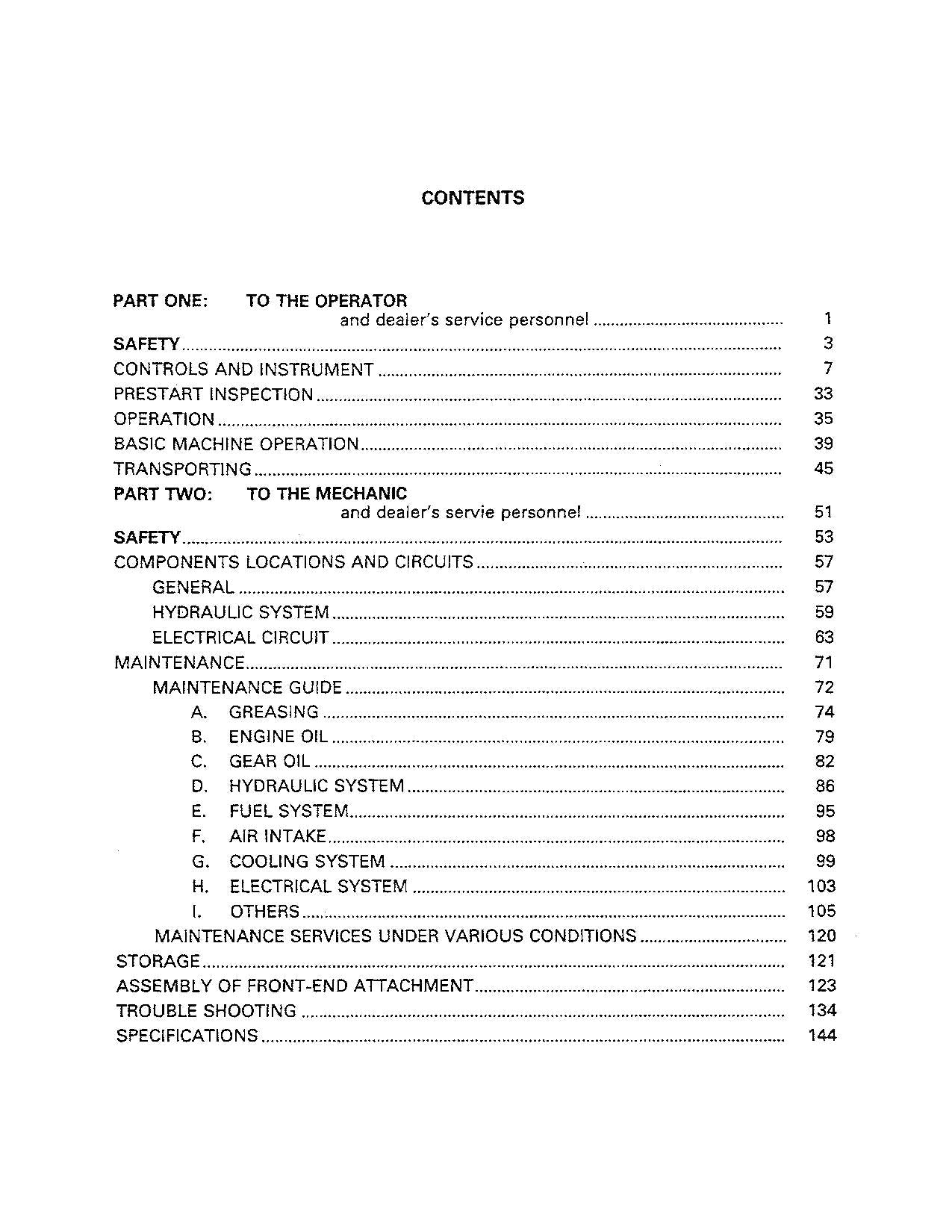 HITACHI EX400 EX400LC EX400H EX400LCH EXCAVATOR OPERATORS MANUAL