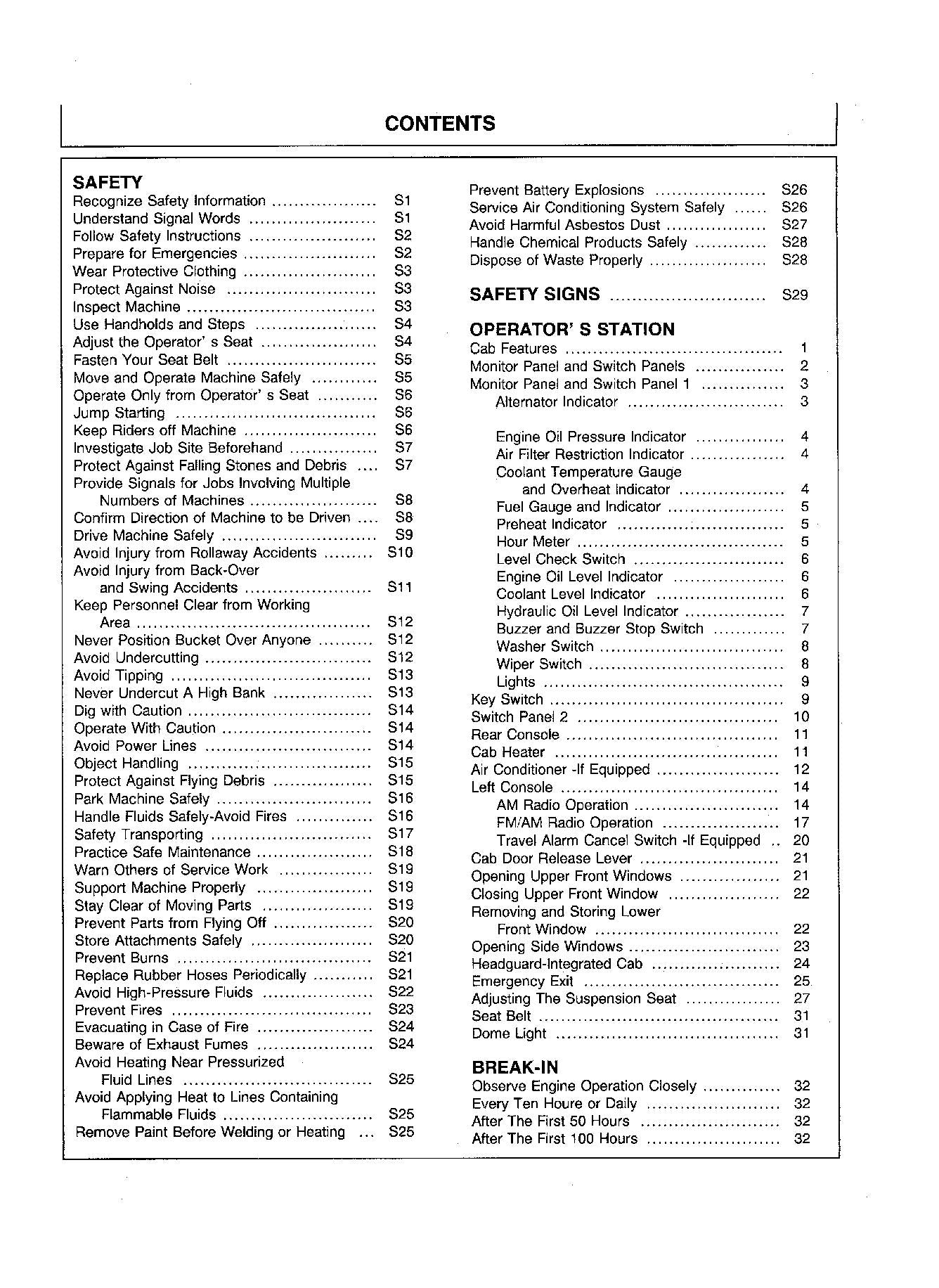 HITACHI EX400-3C EX400LC-3C EX450H-3C EX45OLCH-3C EXCAVATOR OPERATORS MANUAL