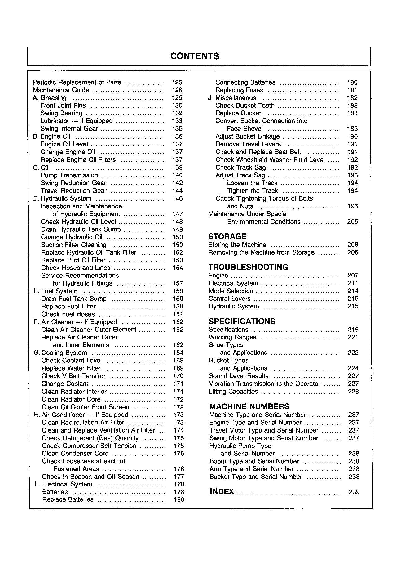 HITACHI EX550-3 EX550LC-3 EX600LCH-3 EX600H-3 EXCAVATOR OPERATORS MANUAL #2