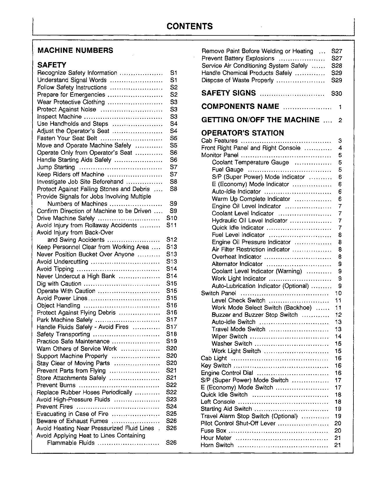 HITACHI EX750-5 EX800H-5 EXCAVATOR OPERATORS MANUAL #1