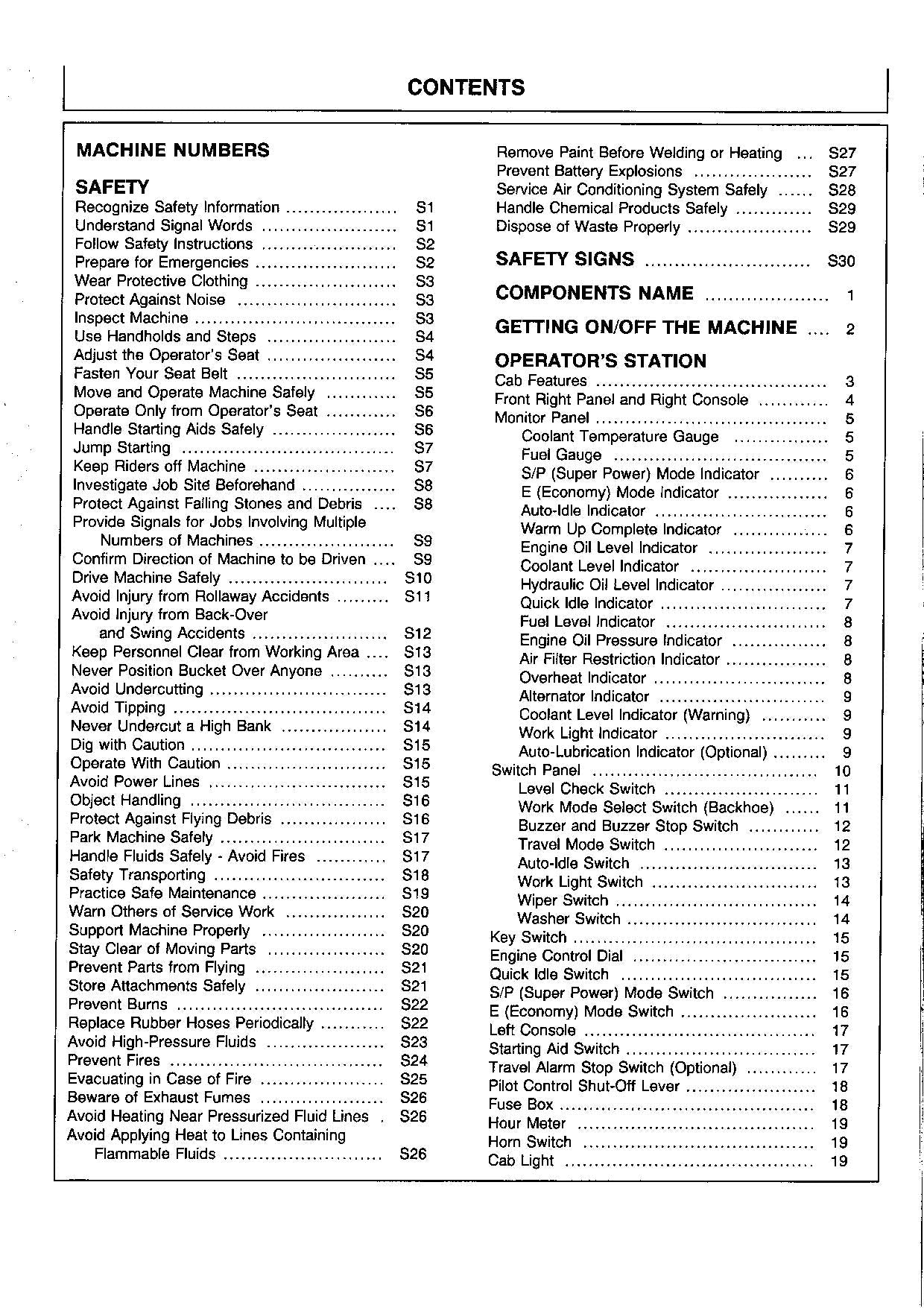HITACHI EX750-5 EX800H-5 EXCAVATOR OPERATORS MANUAL #2