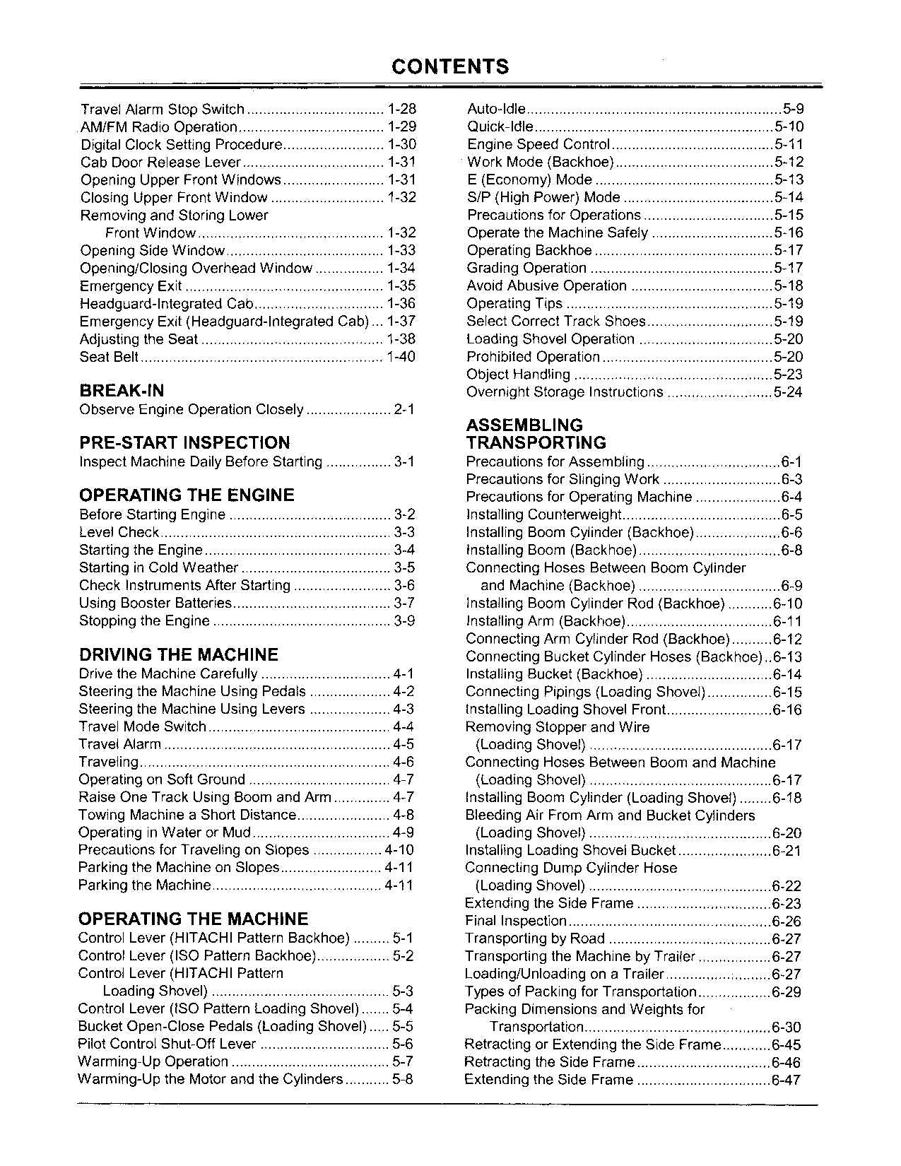 HITACHI EX750-5 EX800H-5 EXCAVATOR OPERATORS MANUAL #3