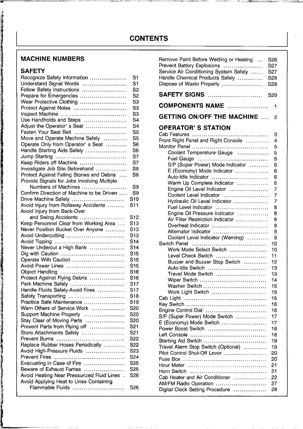 HITACHI EX550-5 EX550LC-5 EX600H-5 EX600LCH-5 EXCAVATOR OPERATORS MANUAL
