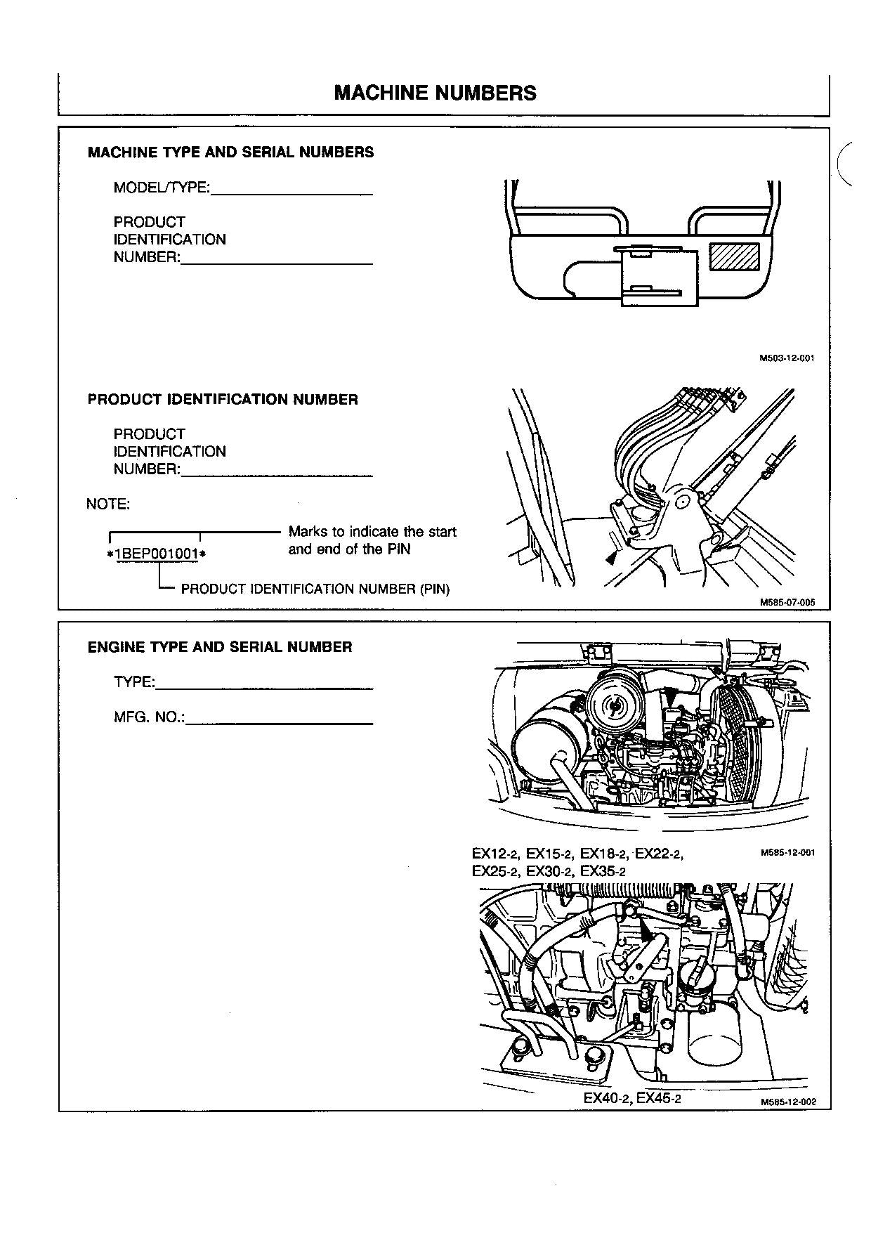 HITACHI EX12-2 EX15-2 EX18-2 EX22-2 EX25-2 EX30-2 EX35-2 EX40-2 EX45-2 EXCAVATOR OPERATORS MANUAL