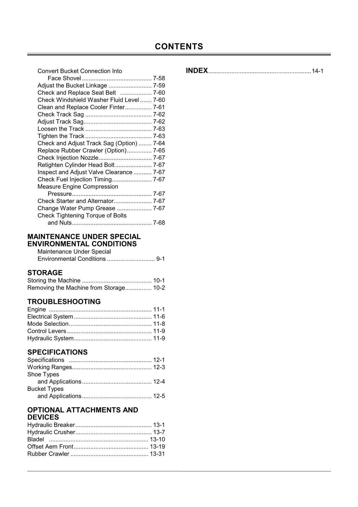 HITACHI EX60-5 EXCAVATOR OPERATORS MANUAL