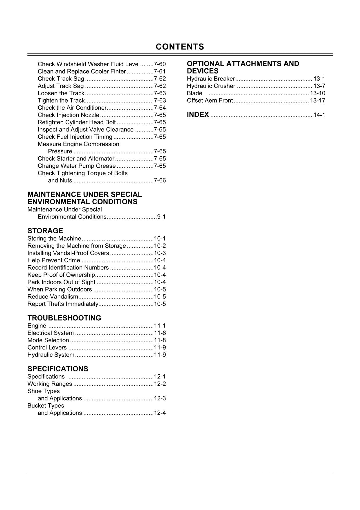 HITACHI EX80-5 EXCAVATOR OPERATORS MANUAL