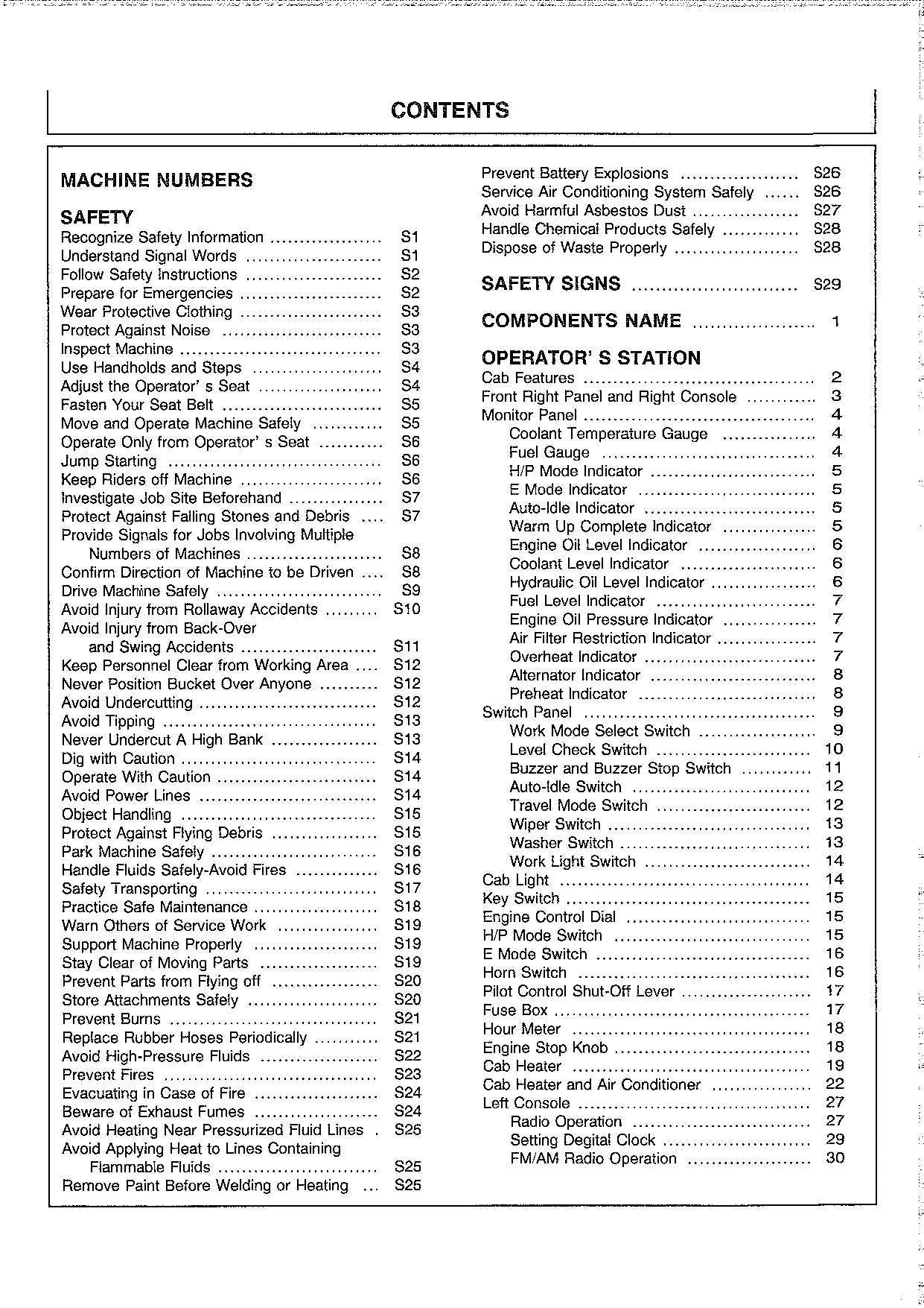 HITACHI EX100-5 EX100M-5 EX120-5 EX130H-5 EXCAVATOR OPERATORS MANUAL #2