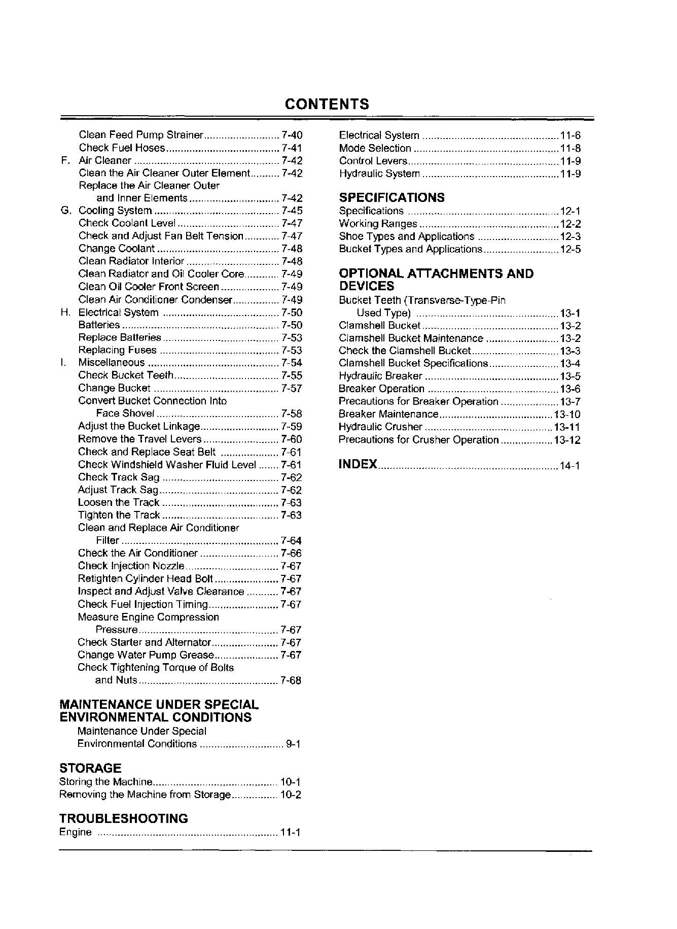 HITACHI EX135USR EXCAVATOR OPERATORS MANUAL