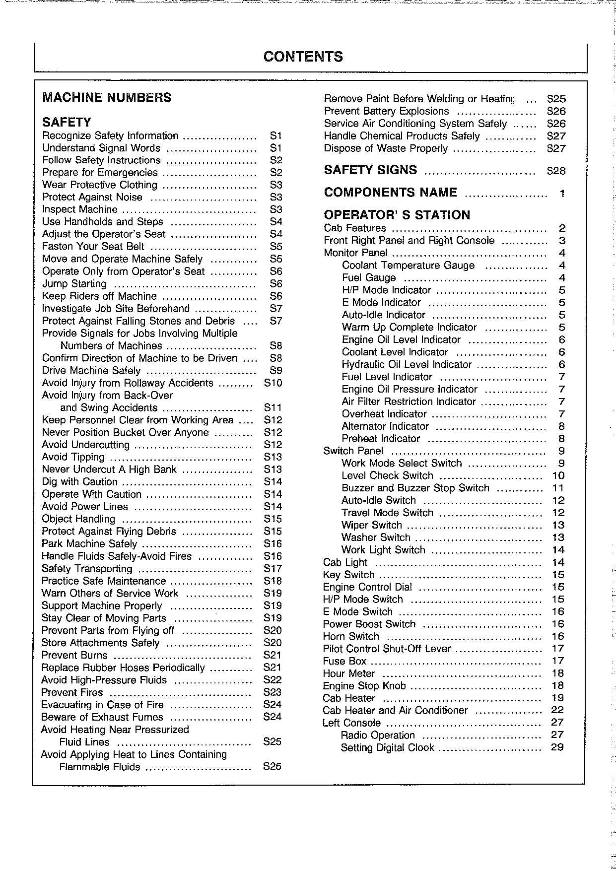 HITACHI EX300-5 EX350H-5 EX350LCH-5 EX350K EX370HD-5 EXCAVATOR OPERATORS MANUAL