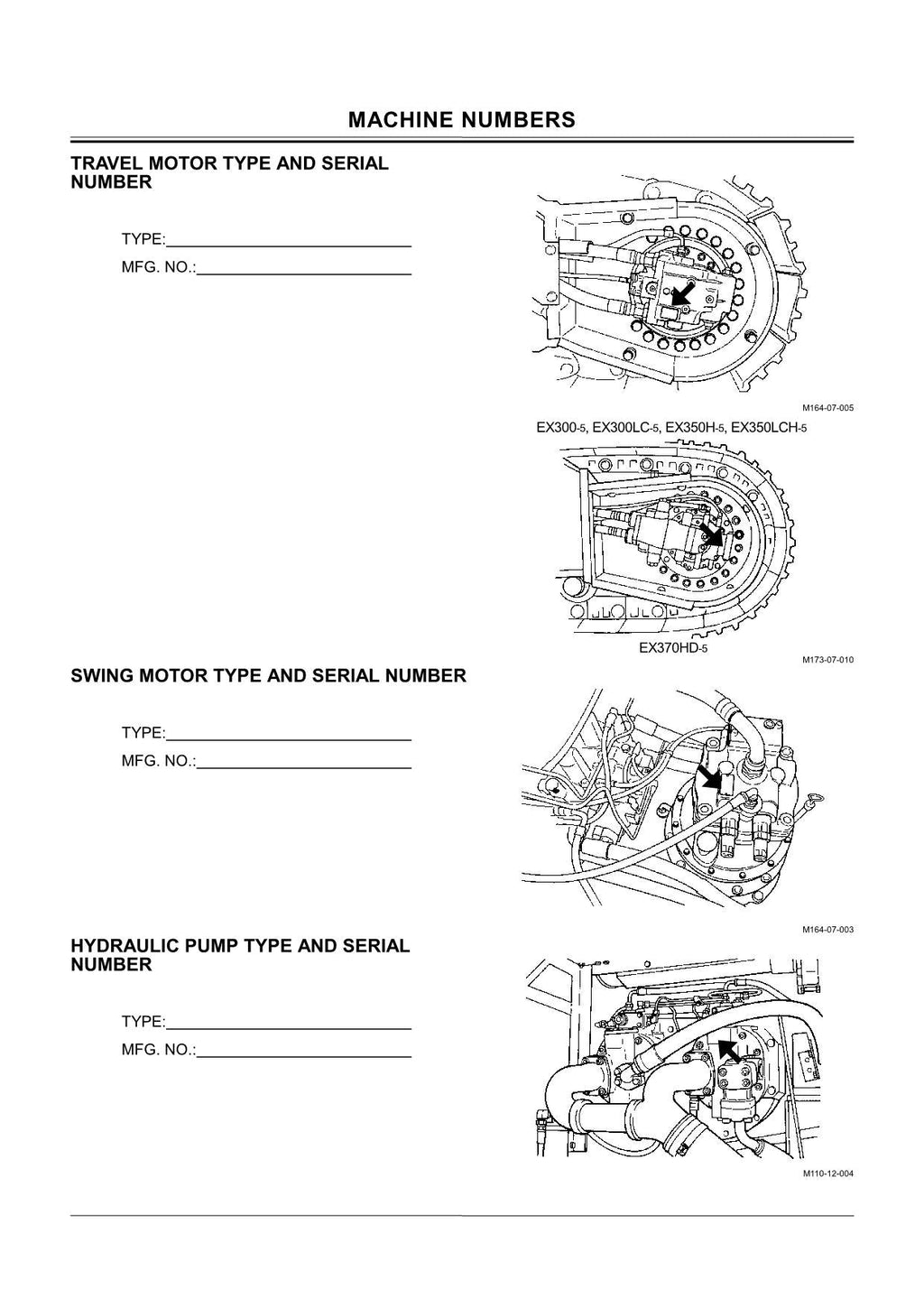 HITACHI EX300-5 EXCAVATOR OPERATORS MANUAL