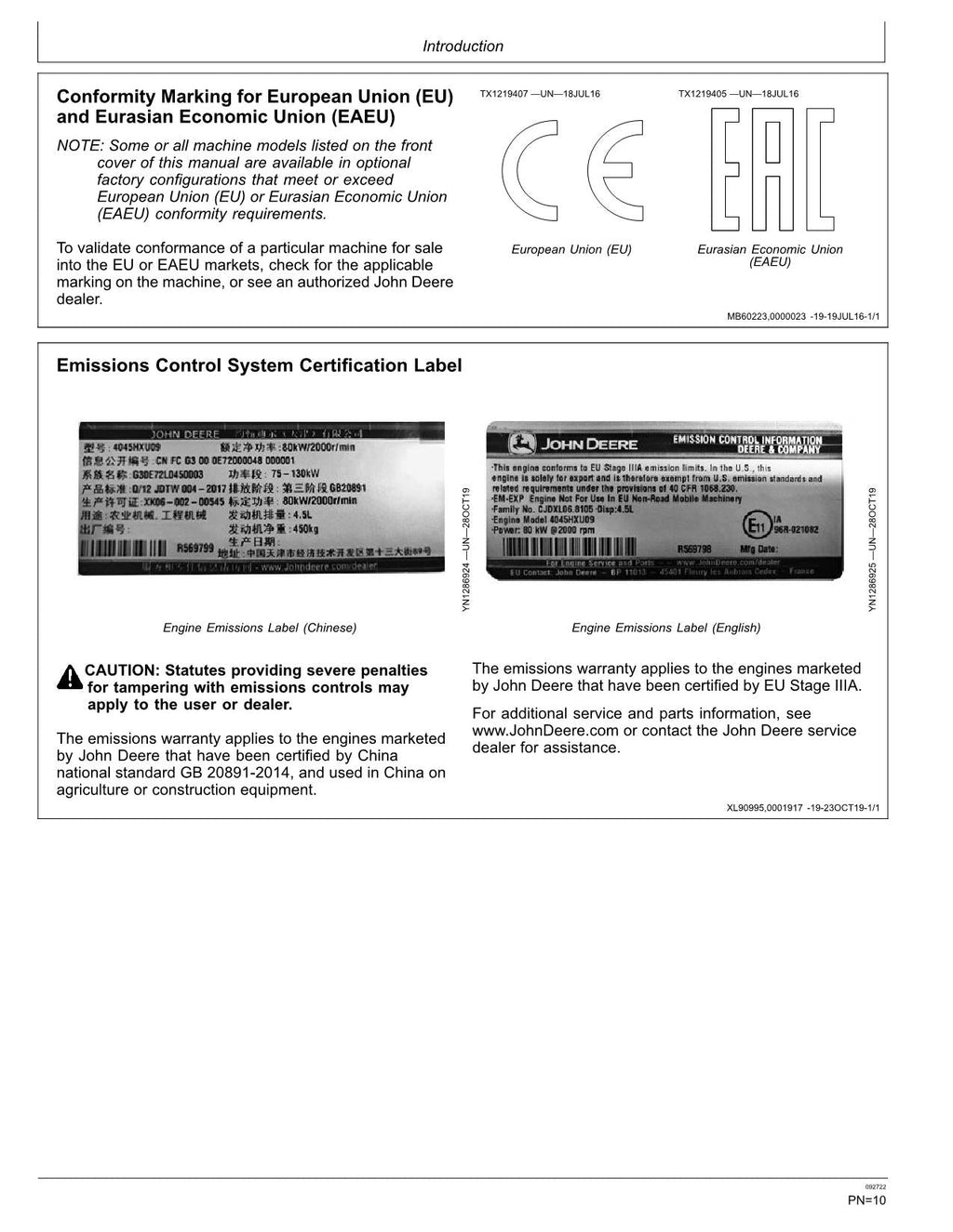 MANUAL DEL OPERADOR DE LA EXCAVADORA JONH DEERE E130-II E140-II