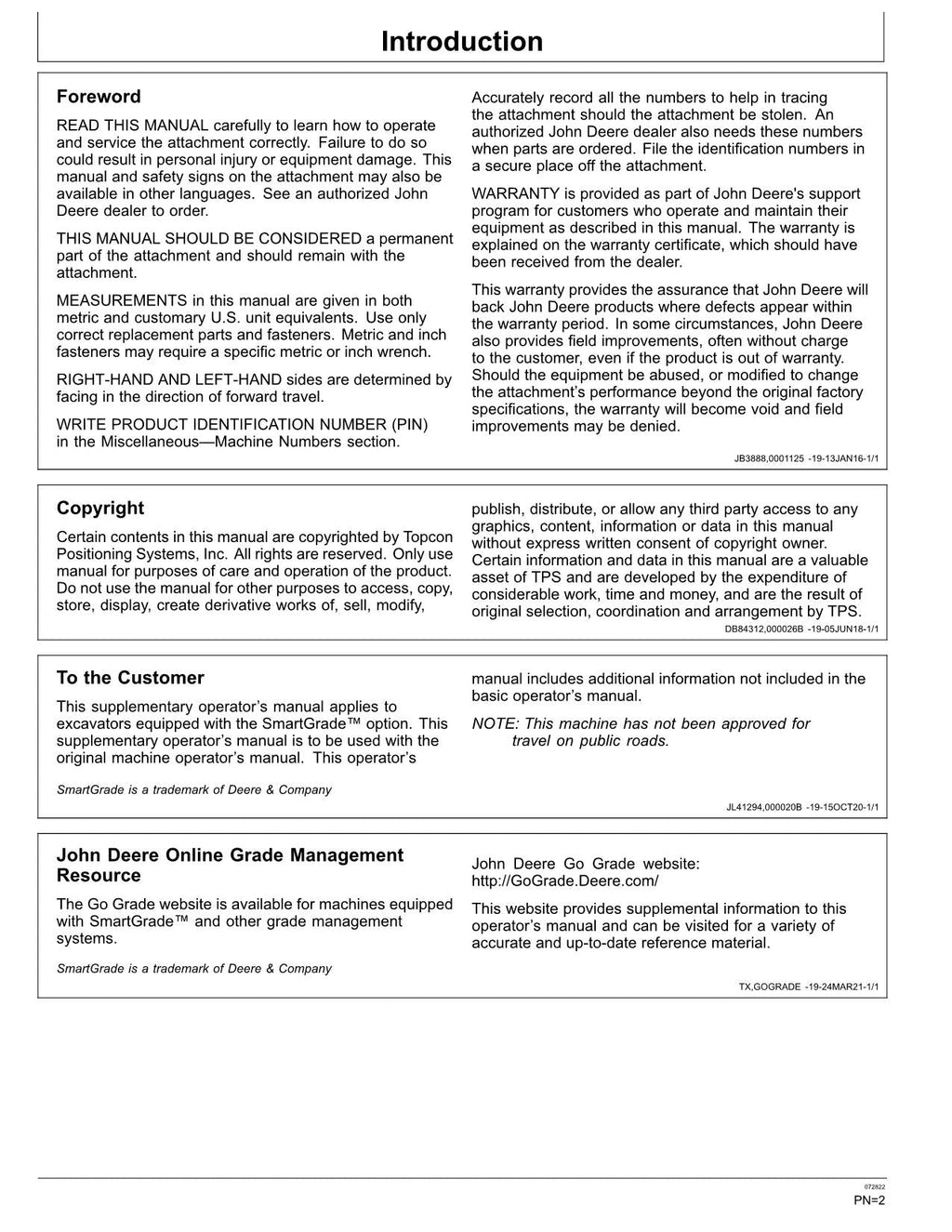 MANUAL DEL OPERADOR DE LA EXCAVADORA JONH DEERE 350 380 P