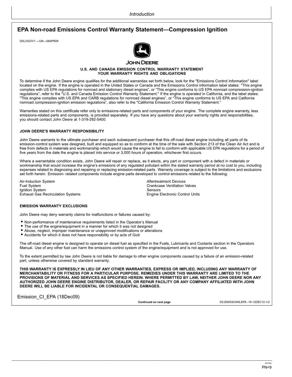 MANUAL DEL OPERADOR DE LA EXCAVADORA JONH DEERE 160 P