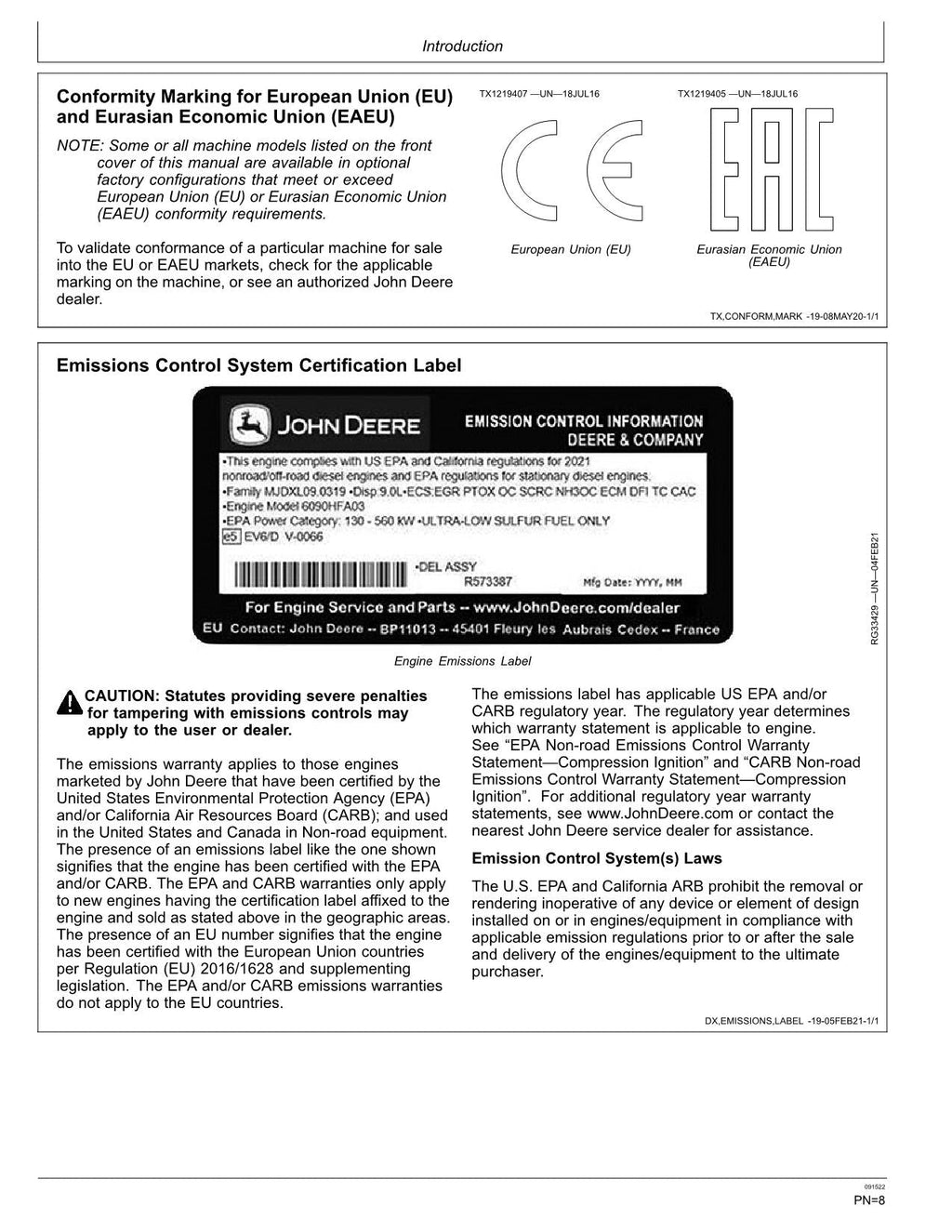 MANUAL DEL OPERADOR DE LA EXCAVADORA JONH DEERE 200 G