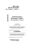 MANUAL DEL OPERADOR DE LA EXCAVADORA JONH DEERE 200 G
