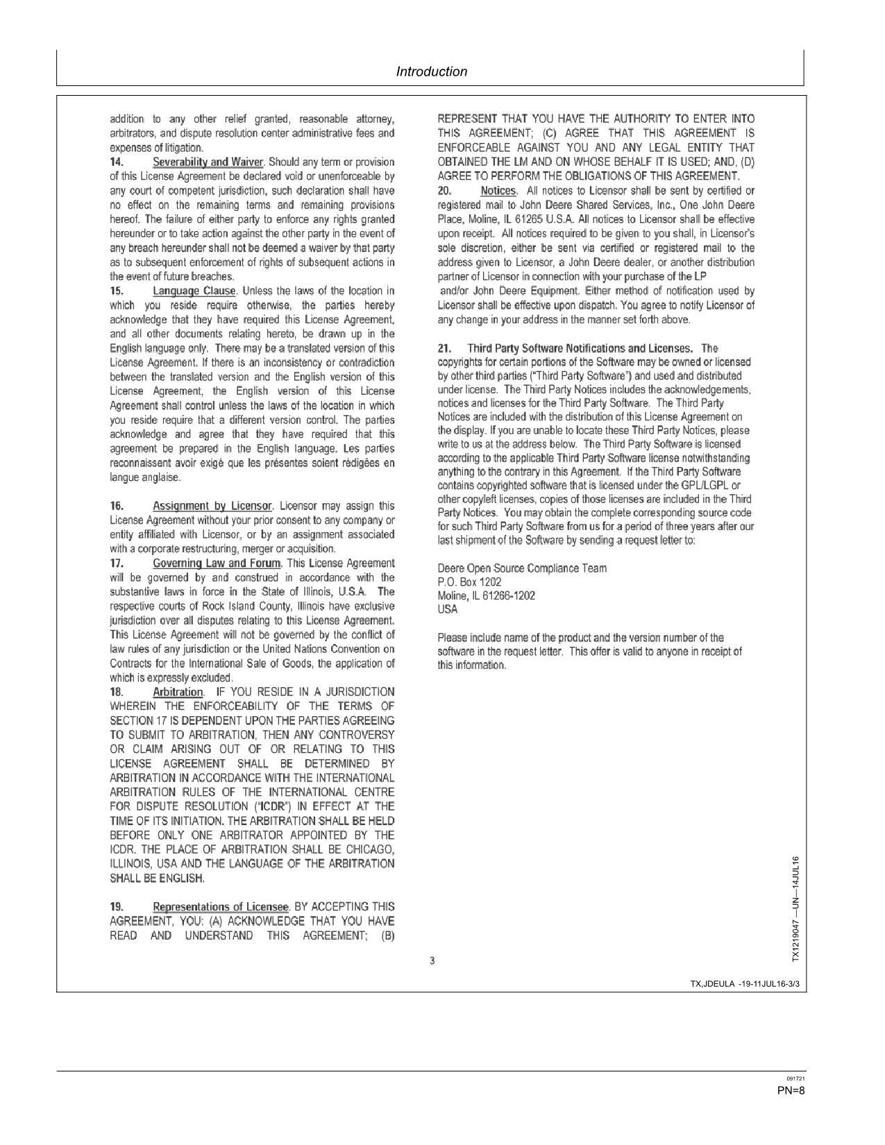 MANUAL DEL OPERADOR DE LA EXCAVADORA JONH DEERE 160GLC 180GLC N.° 3