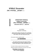 MANUAL DEL OPERADOR DE LA EXCAVADORA JONH DEERE 670GLC N.° 1